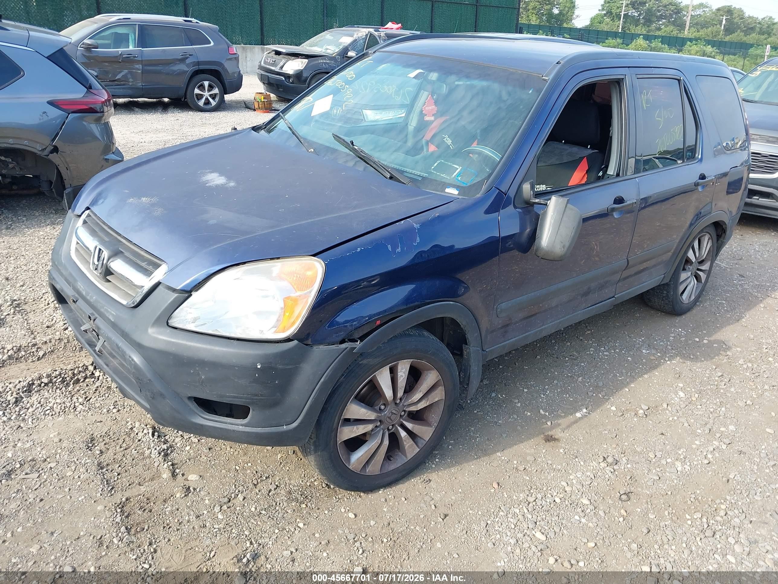 2003 Honda Cr-v Lx Blue vin: SHSRD78473U108920