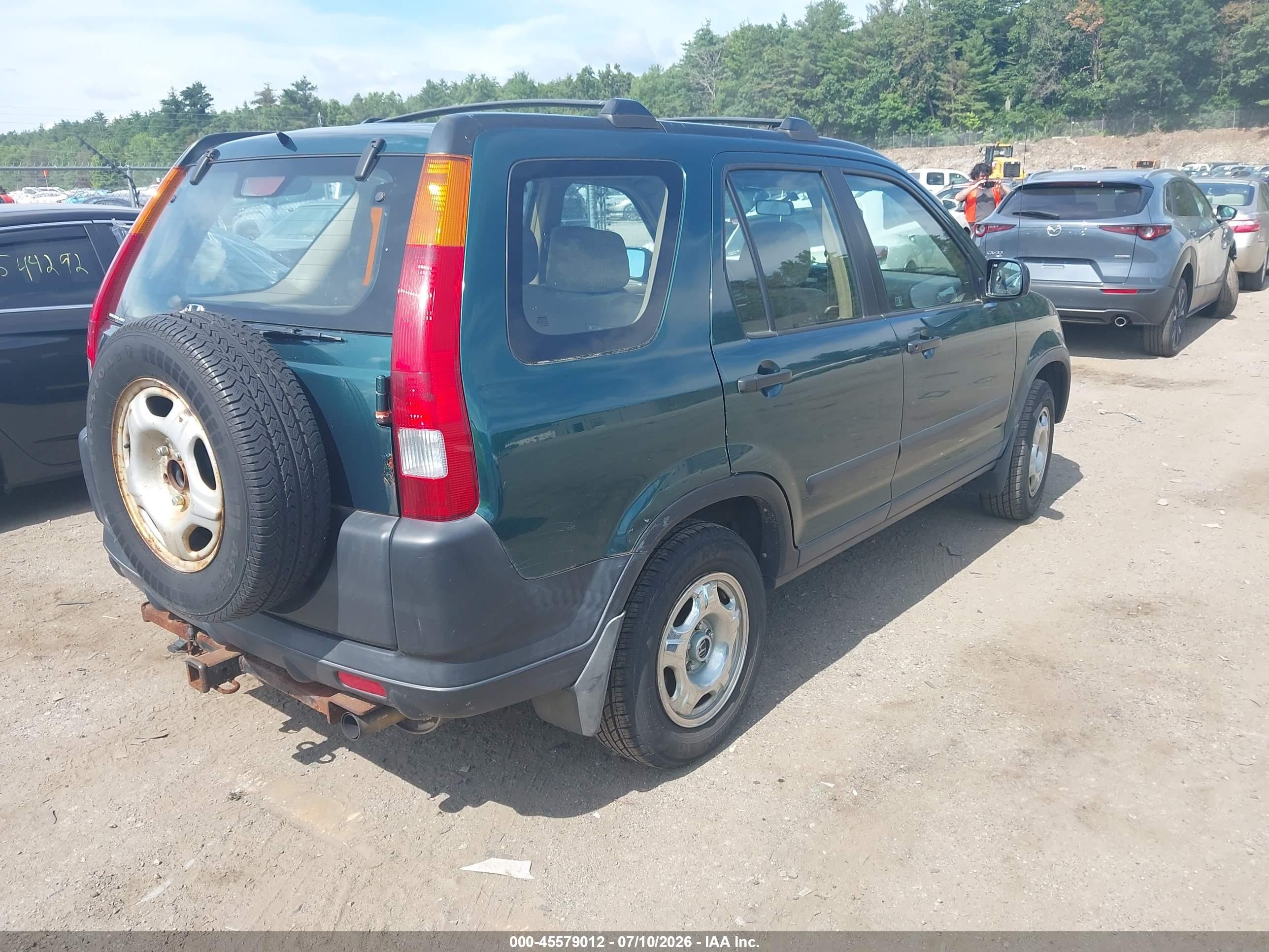 2004 Honda Cr-v Lx Green vin: SHSRD78474U221929