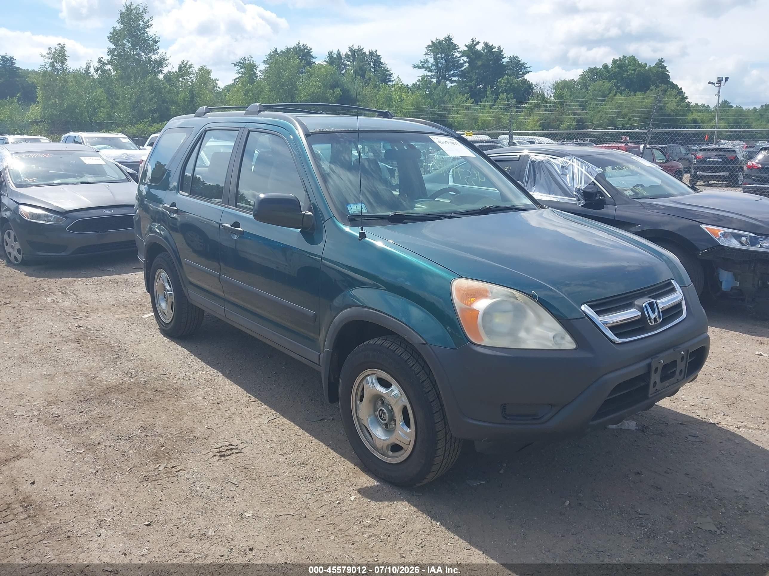 2004 Honda Cr-v Lx Green vin: SHSRD78474U221929