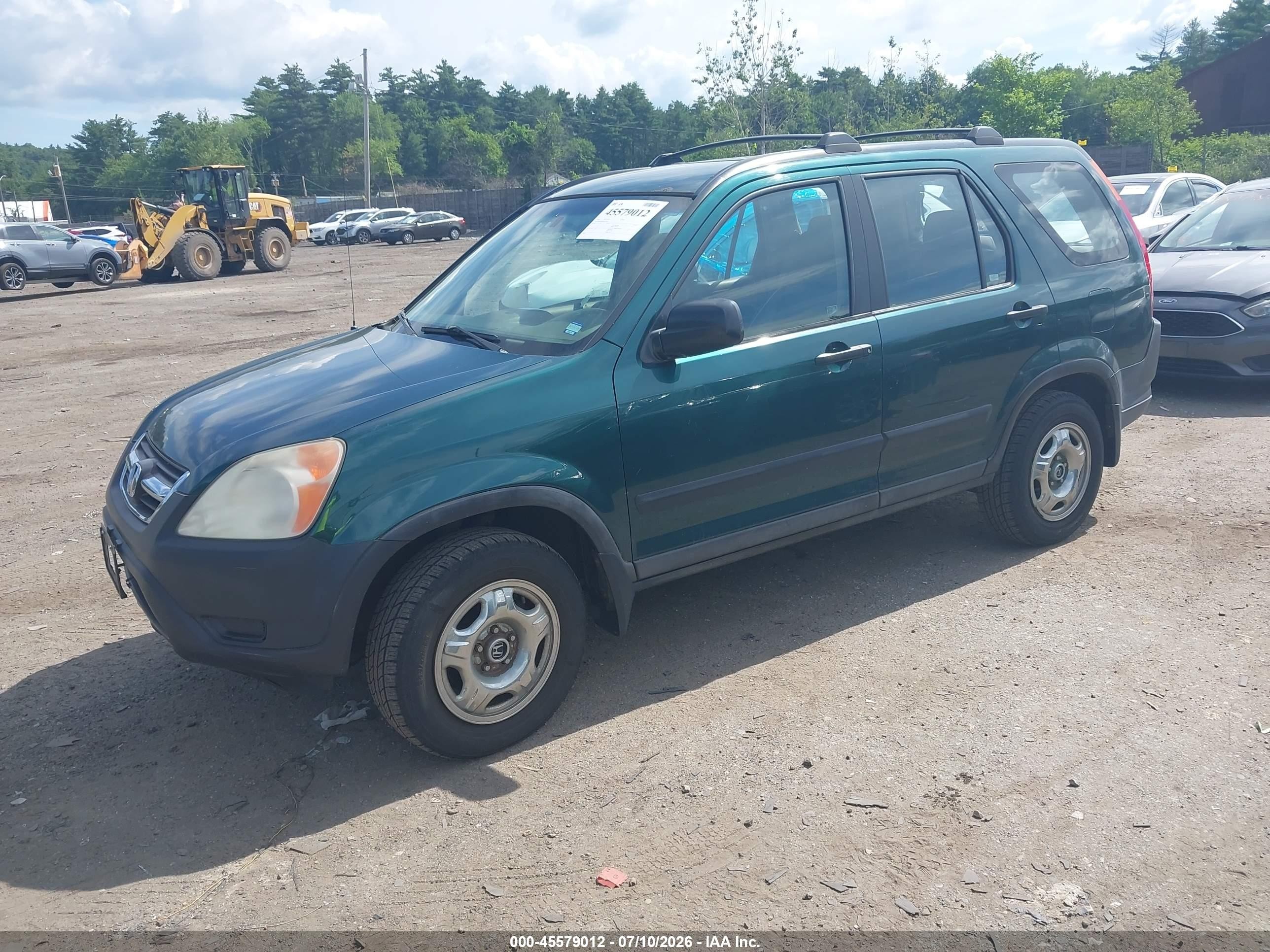 2004 Honda Cr-v Lx Green vin: SHSRD78474U221929