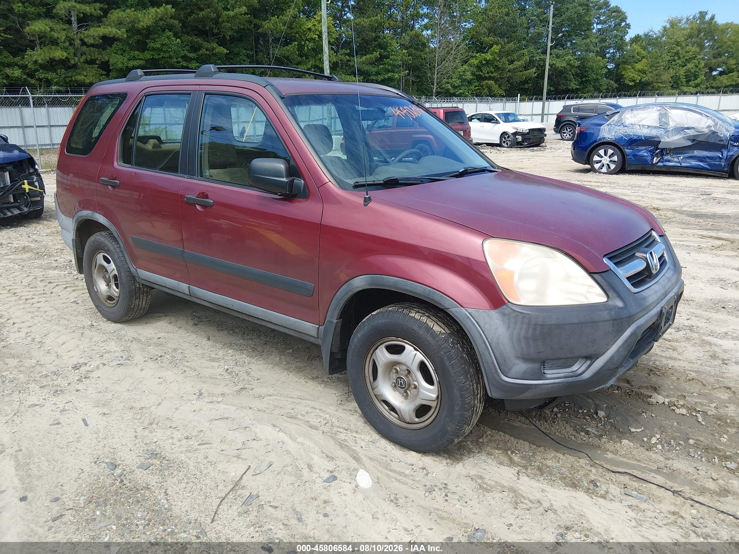 2004 Honda Cr-v Lx Red vin: SHSRD78474U228718