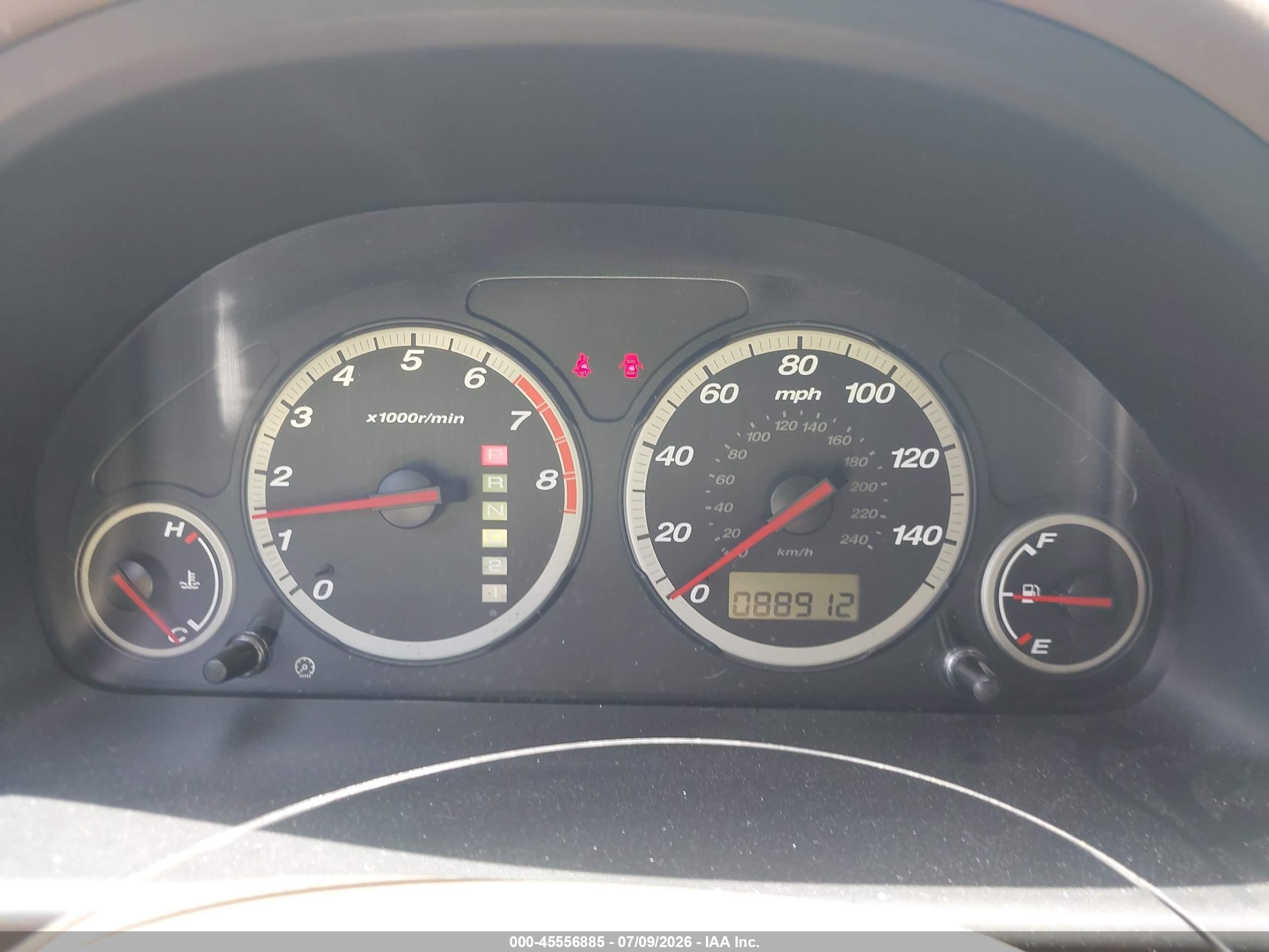 2004 Honda Cr-v Lx Red vin: SHSRD78484U244894