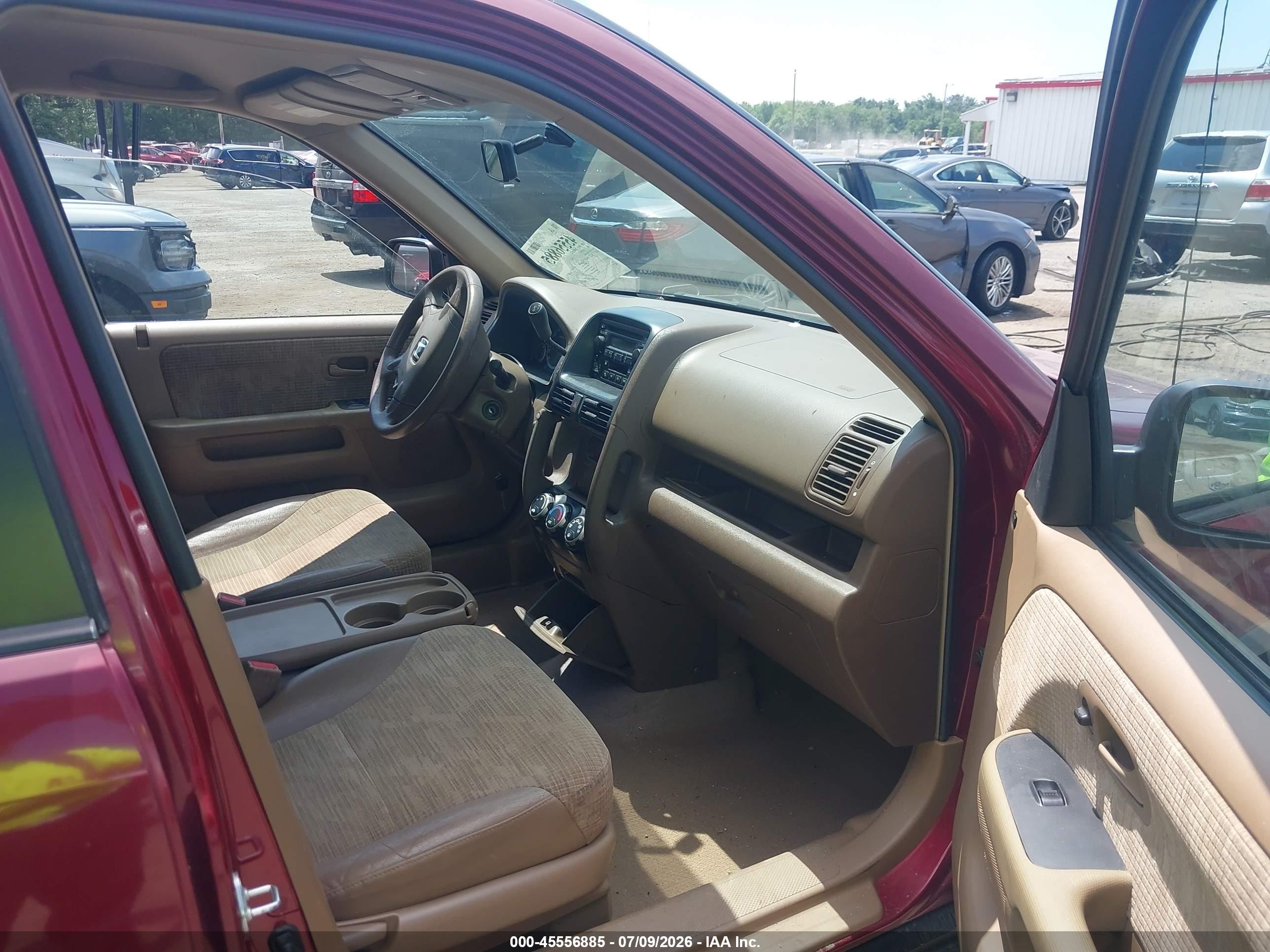2004 Honda Cr-v Lx Red vin: SHSRD78484U244894