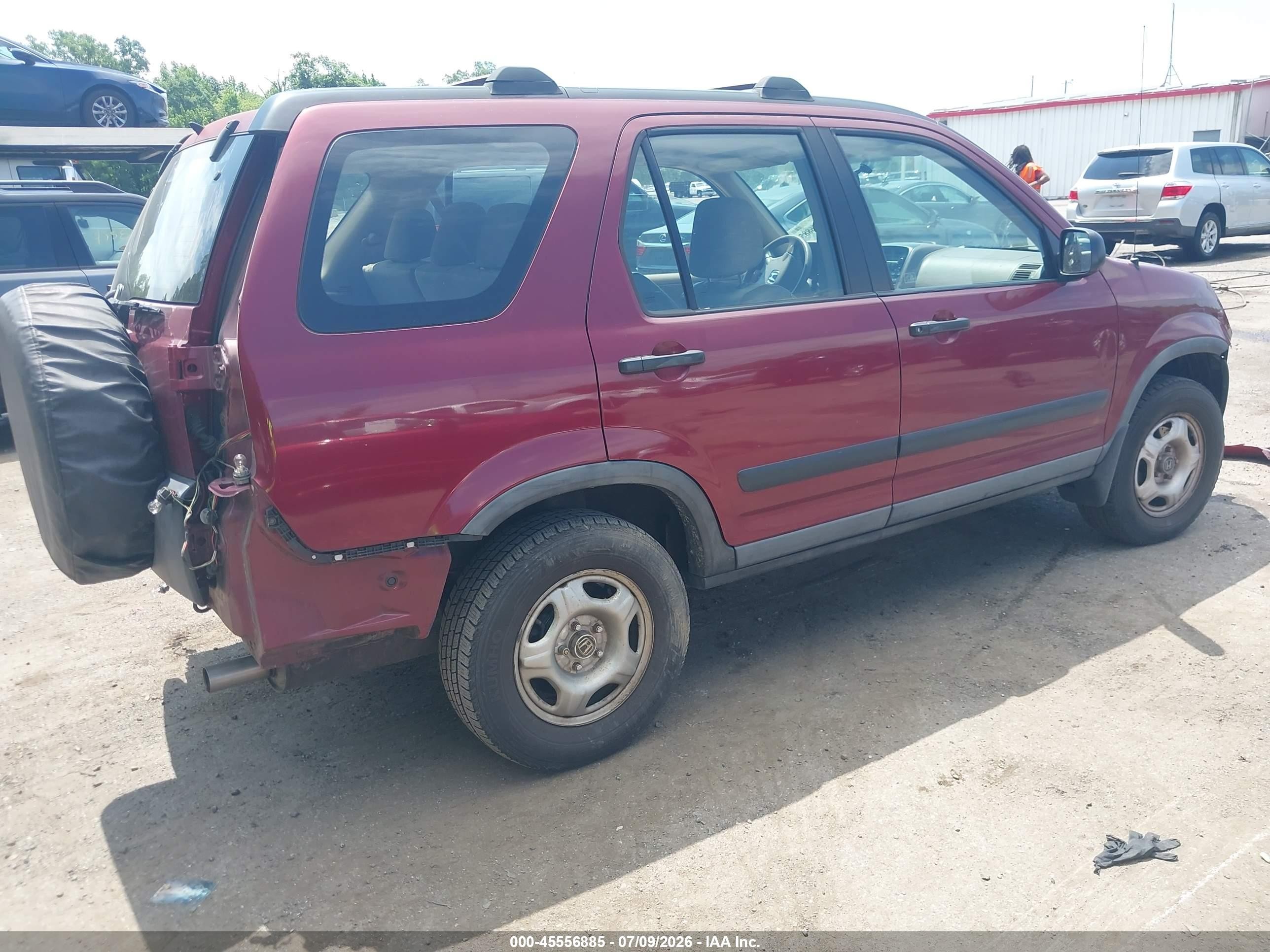 2004 Honda Cr-v Lx Red vin: SHSRD78484U244894