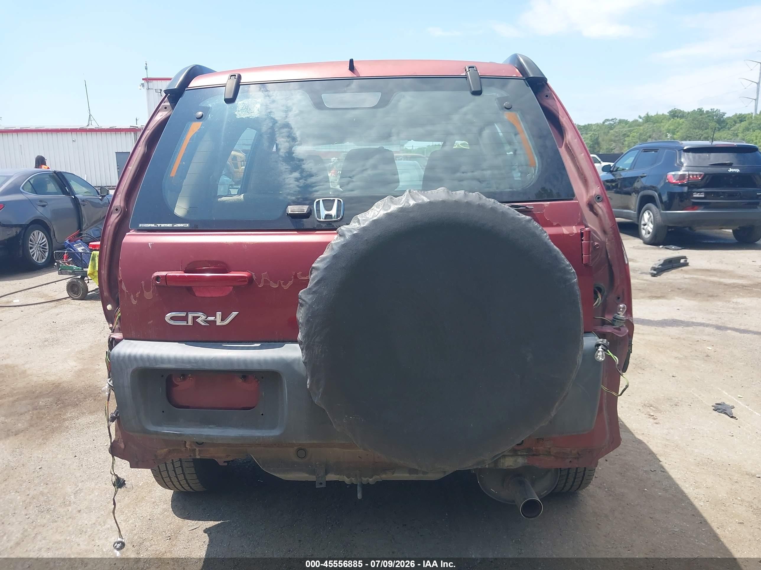 2004 Honda Cr-v Lx Red vin: SHSRD78484U244894