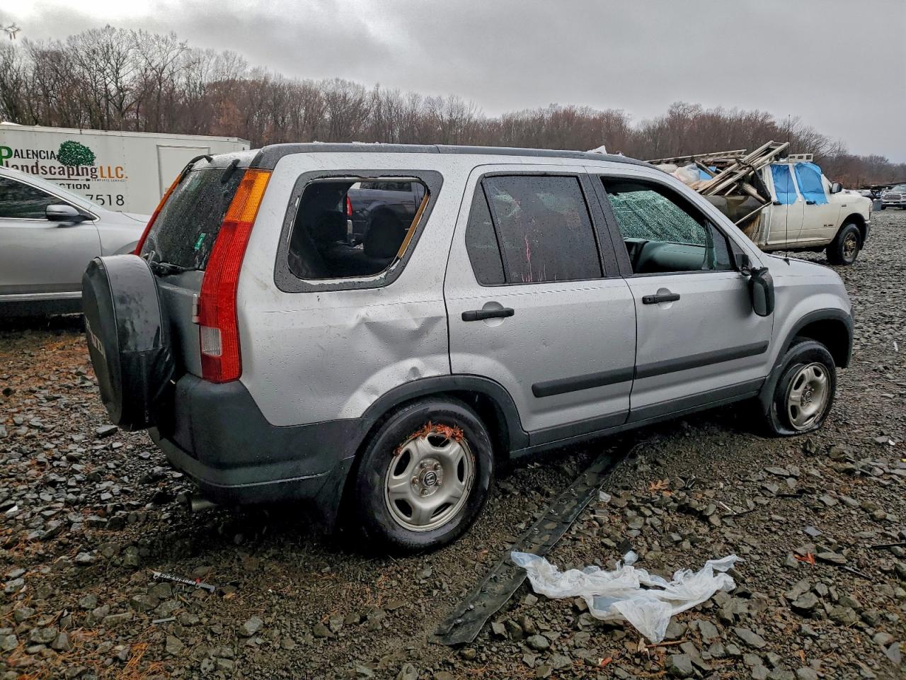2004 Honda Crv Awd Silver vin: SHSRD78484U252686