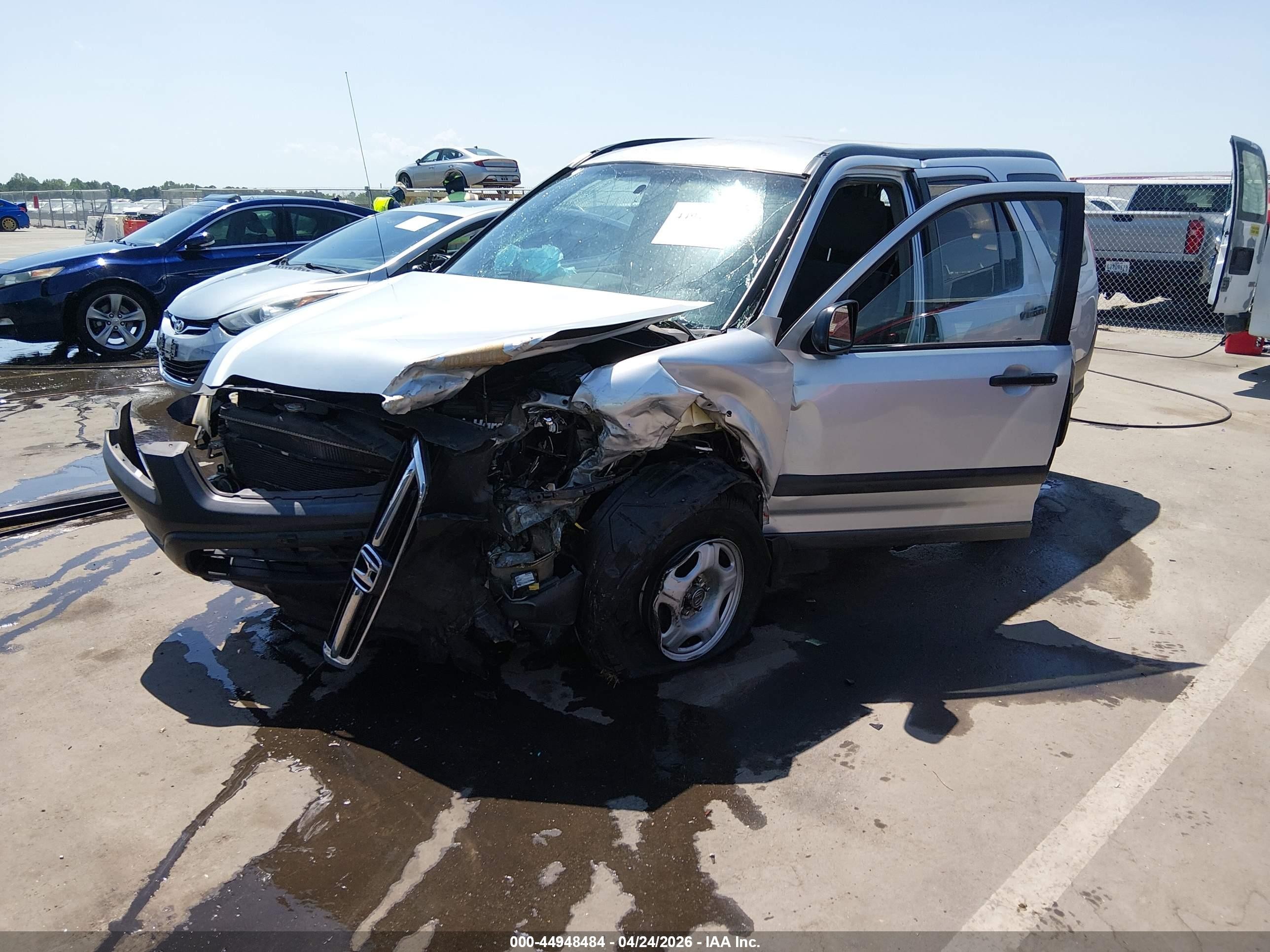 2002 Honda Cr-v Lx Silver vin: SHSRD78492U012429