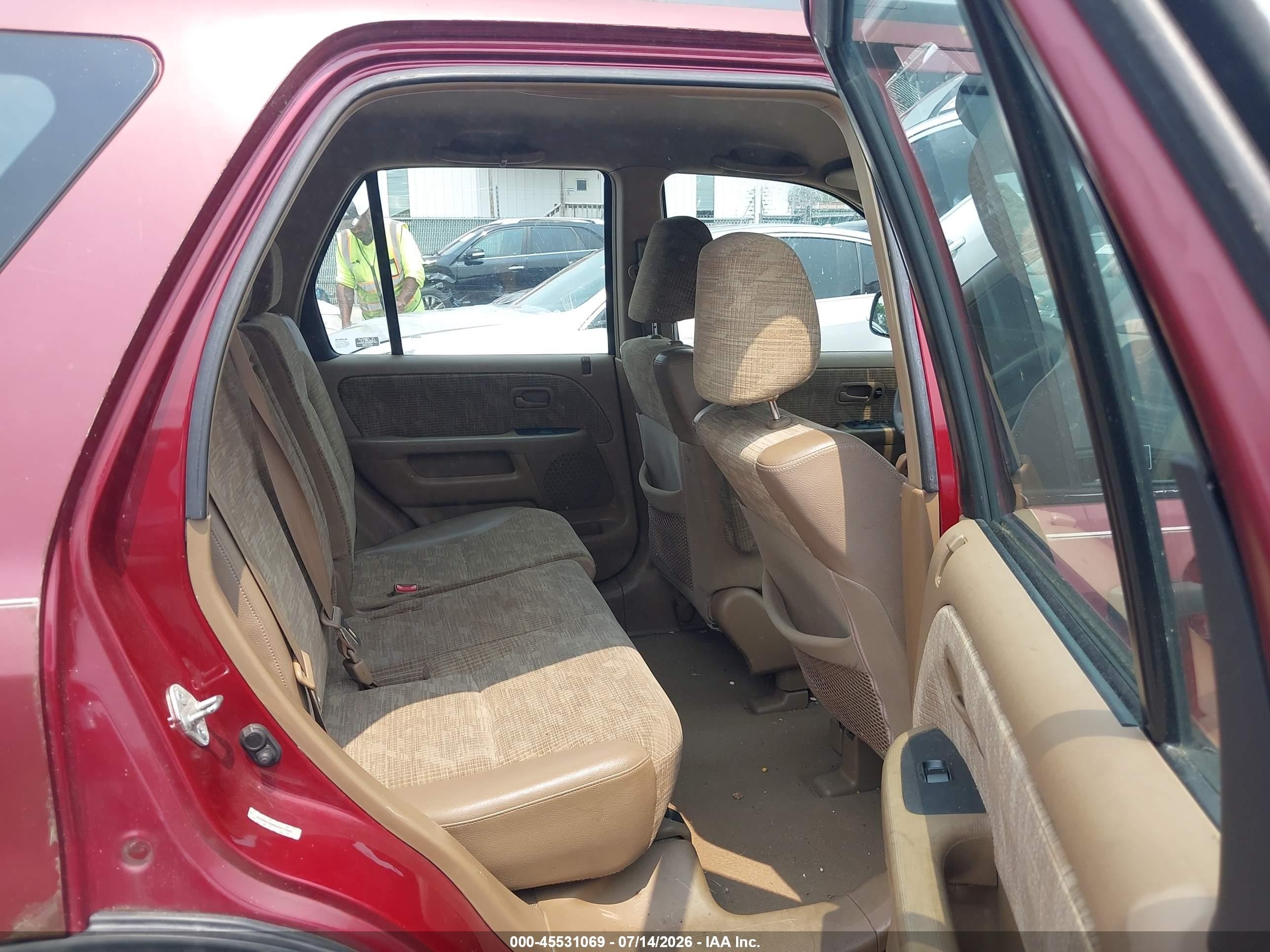 2004 Honda Cr-v Lx Burgundy vin: SHSRD78494U217591