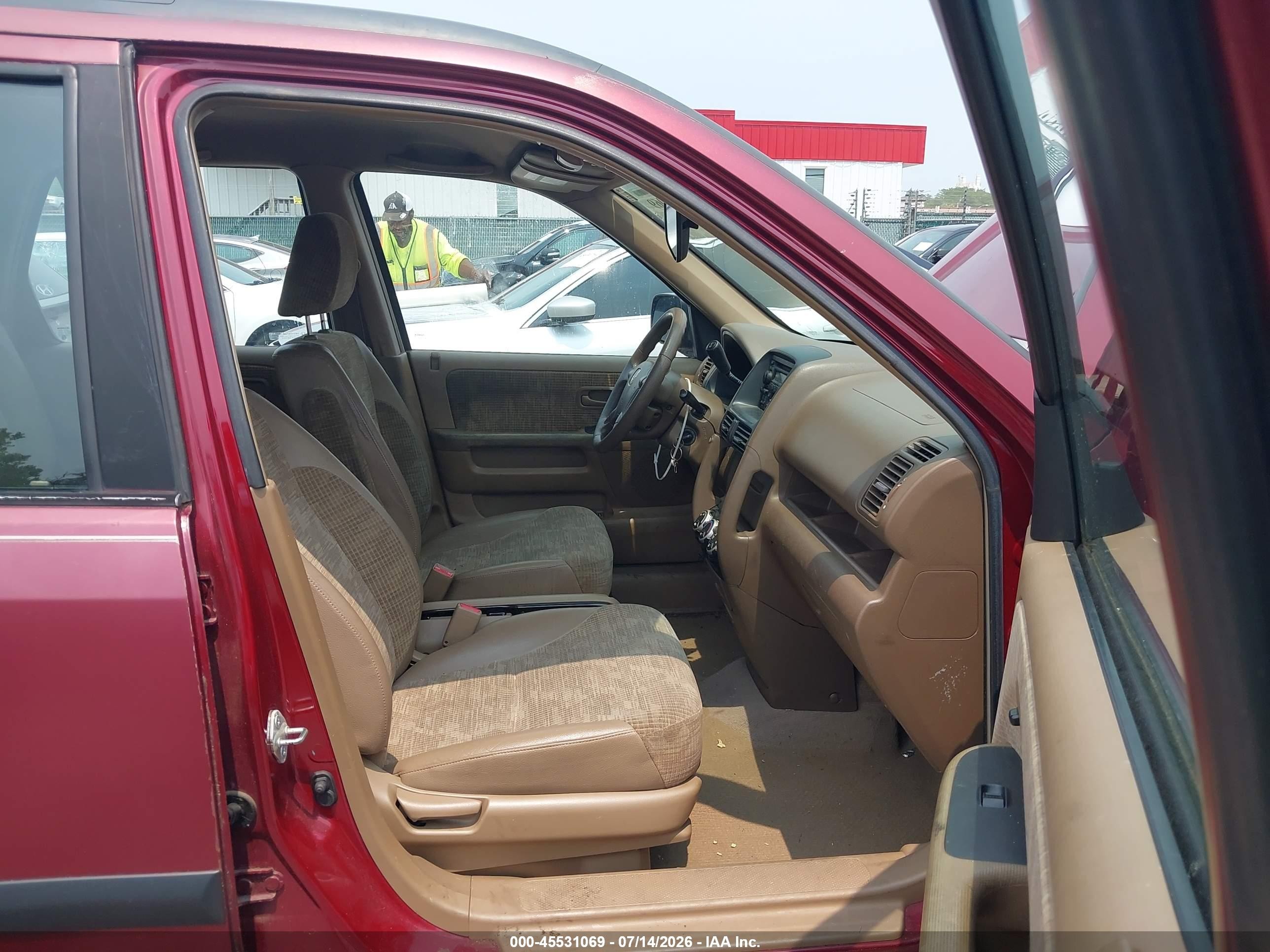 2004 Honda Cr-v Lx Burgundy vin: SHSRD78494U217591