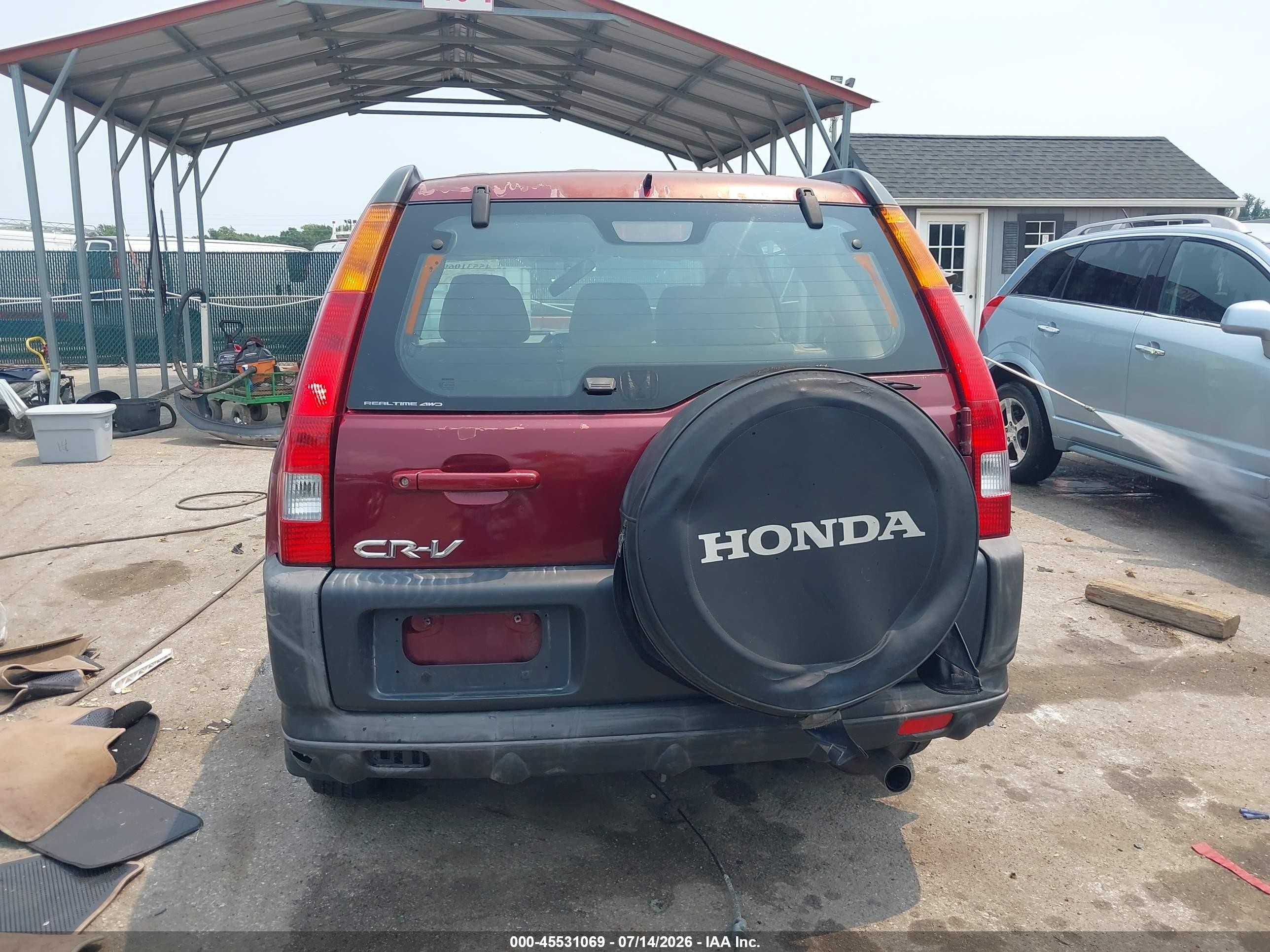 2004 Honda Cr-v Lx Burgundy vin: SHSRD78494U217591