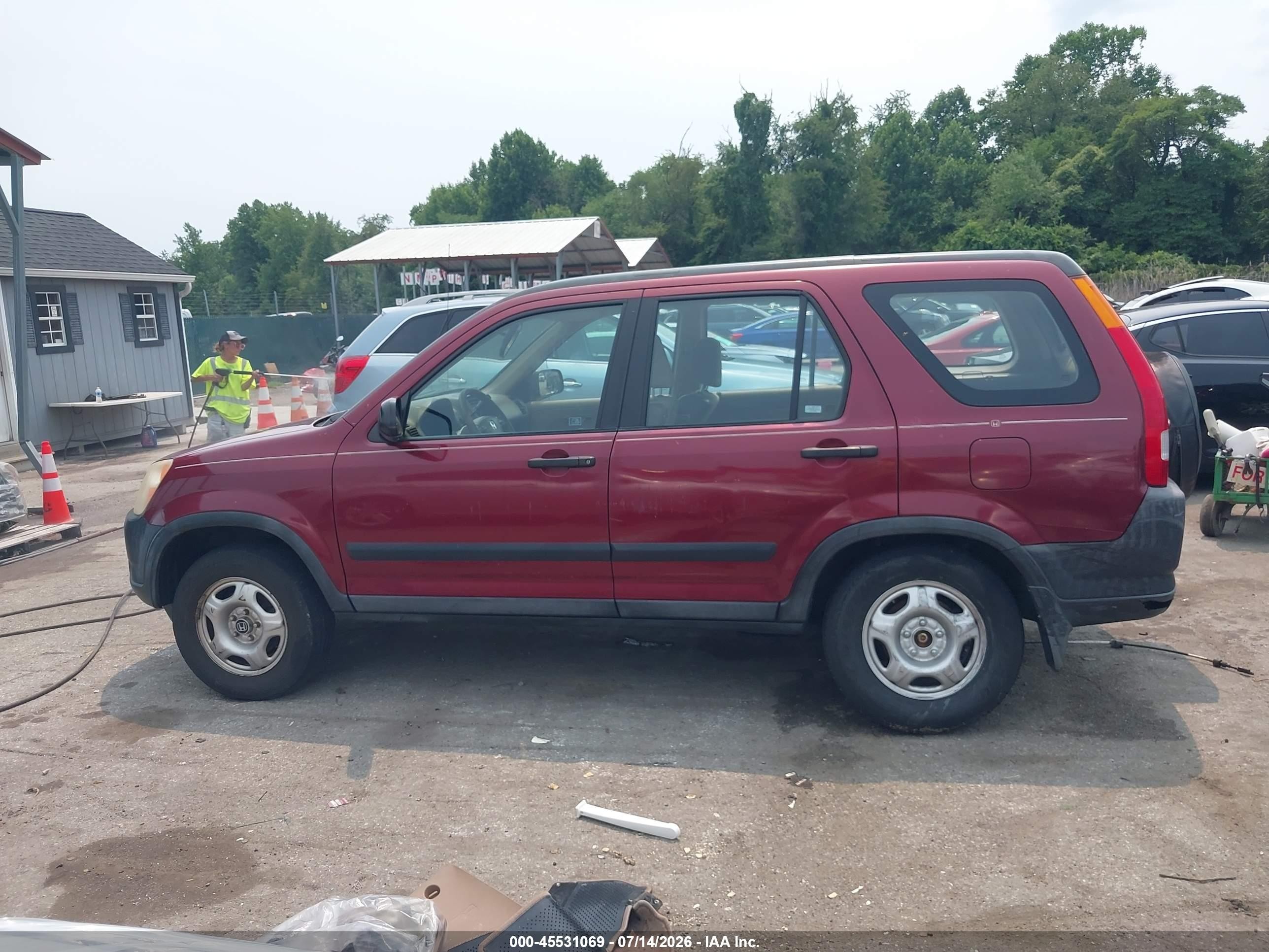 2004 Honda Cr-v Lx Burgundy vin: SHSRD78494U217591