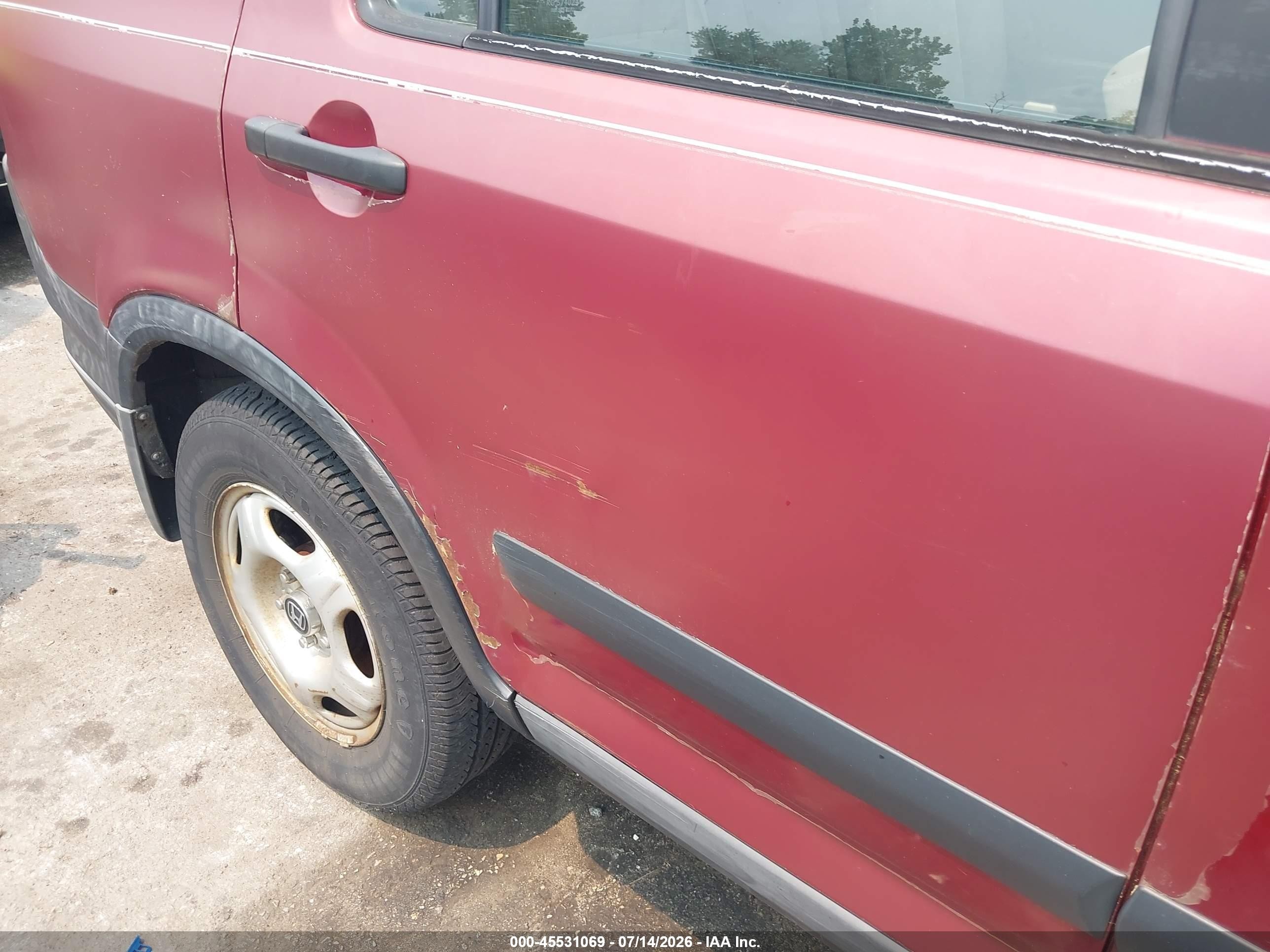 2004 Honda Cr-v Lx Burgundy vin: SHSRD78494U217591