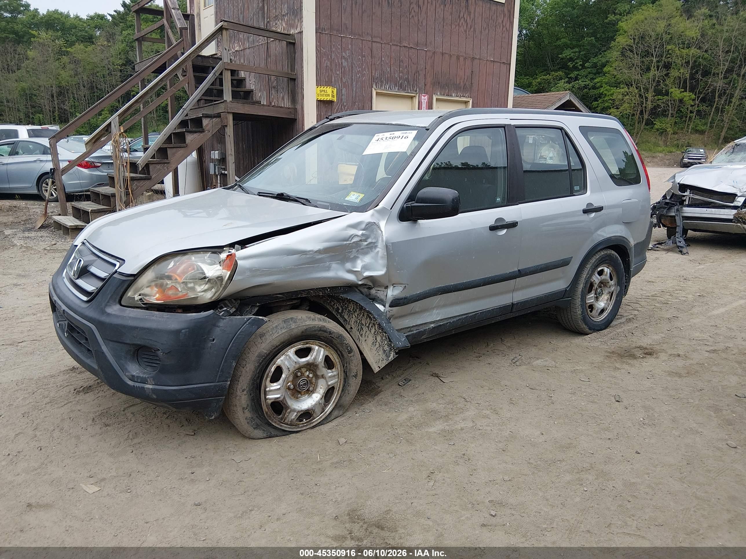 2006 Honda Cr-v Lx Silver vin: SHSRD78506U435429