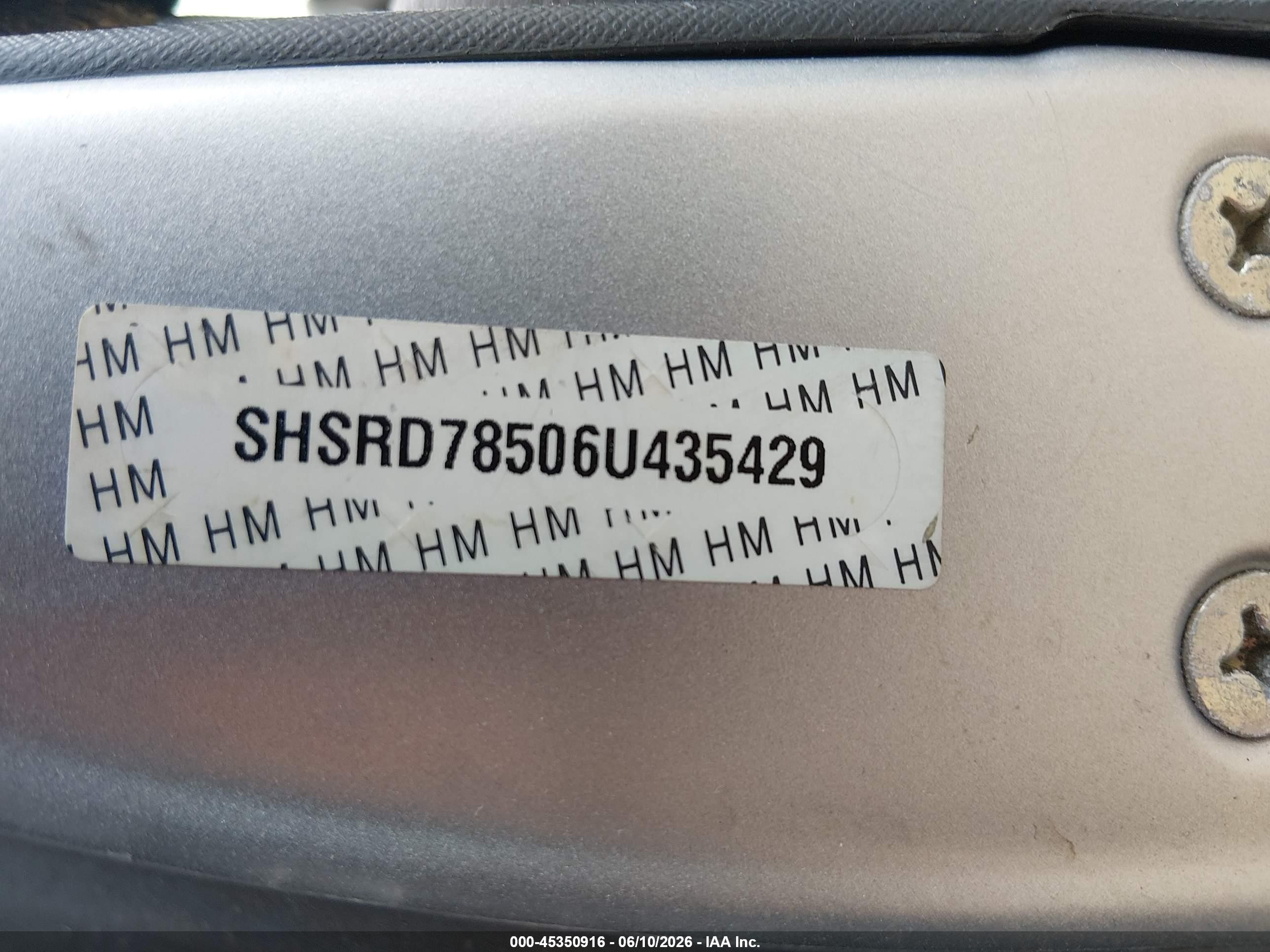 2006 Honda Cr-v Lx Silver vin: SHSRD78506U435429