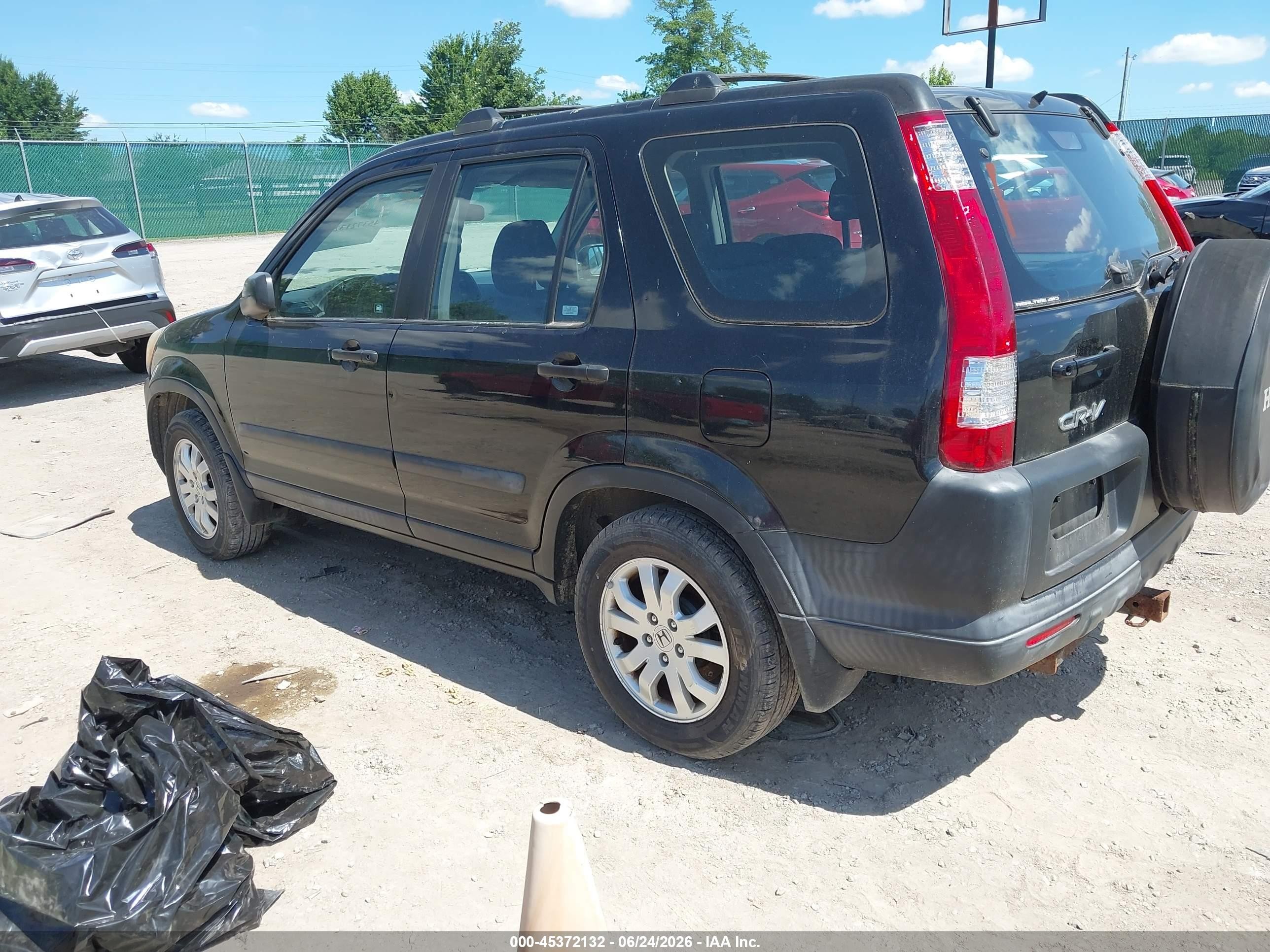 2006 Honda Cr-v Lx Black vin: SHSRD78516U404223