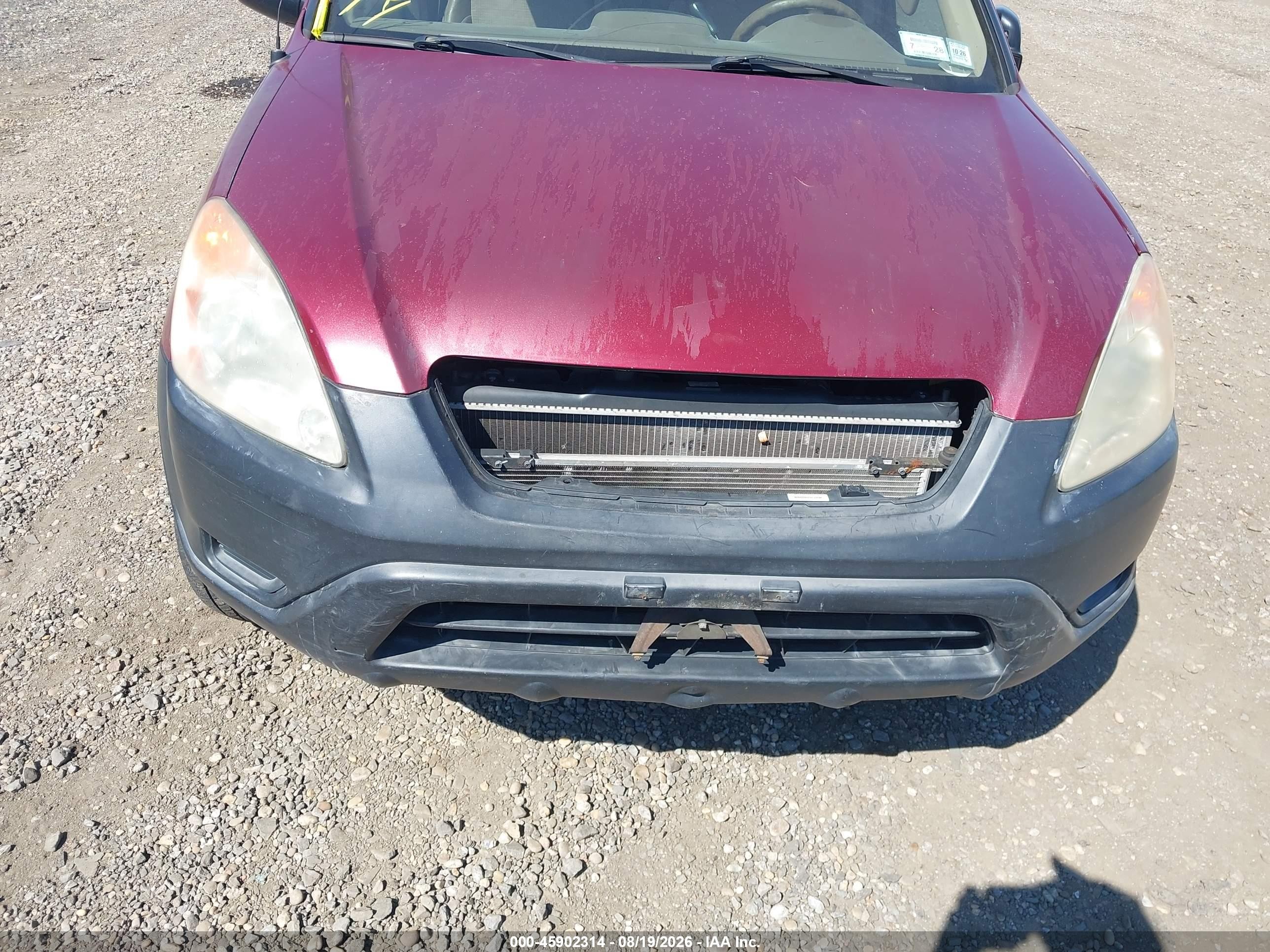 2003 Honda Cr-v Lx Red vin: SHSRD78523U153739