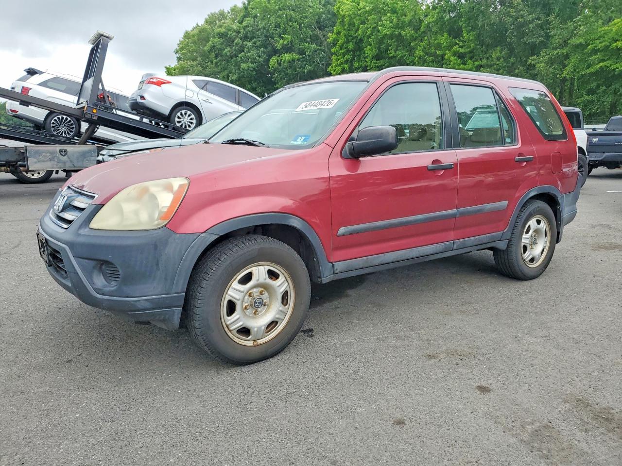 2005 Hond Cr-v Burgundy vin: SHSRD78525U319096