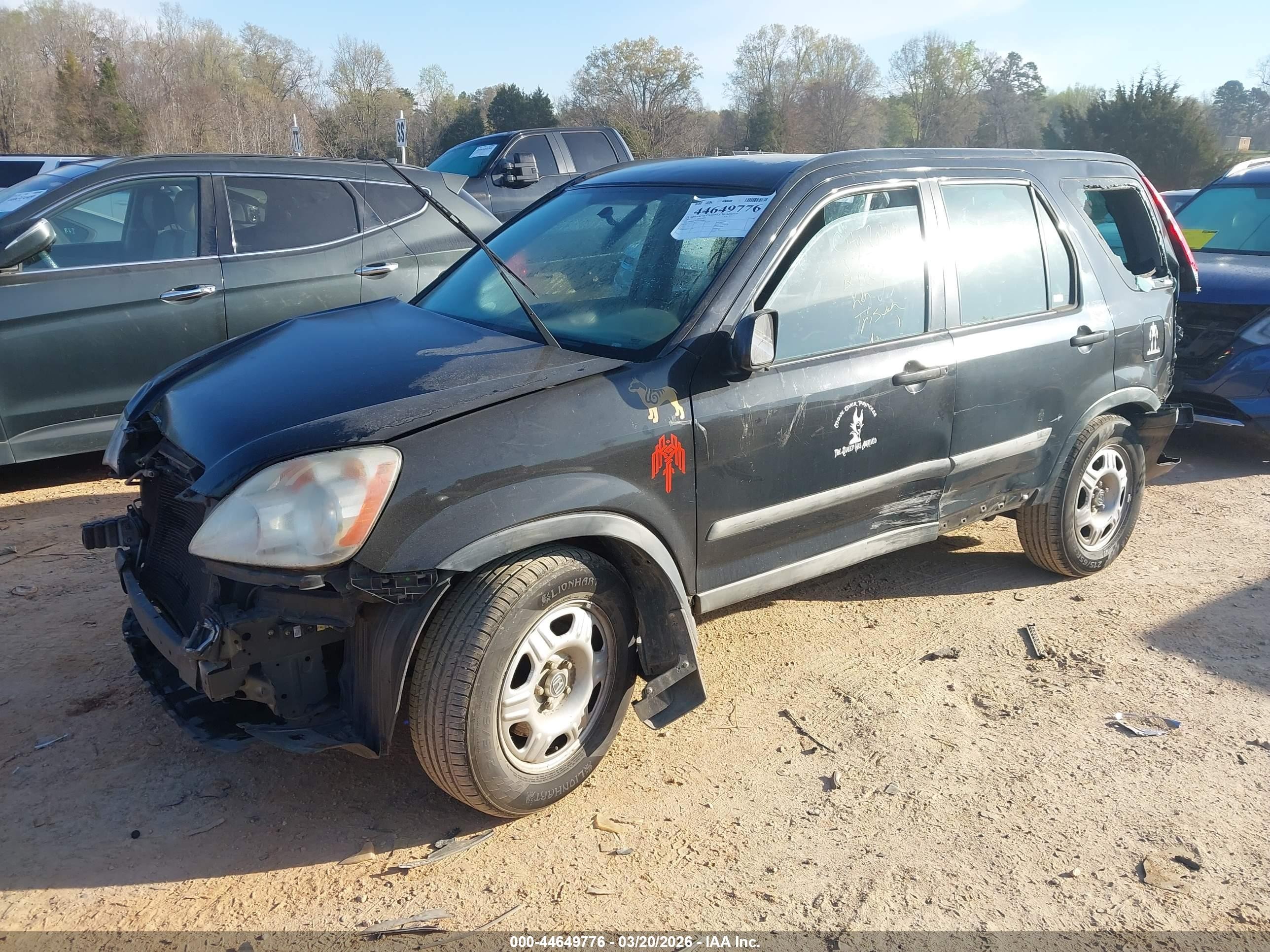 2005 Honda Cr-v Lx Black vin: SHSRD78535U304865