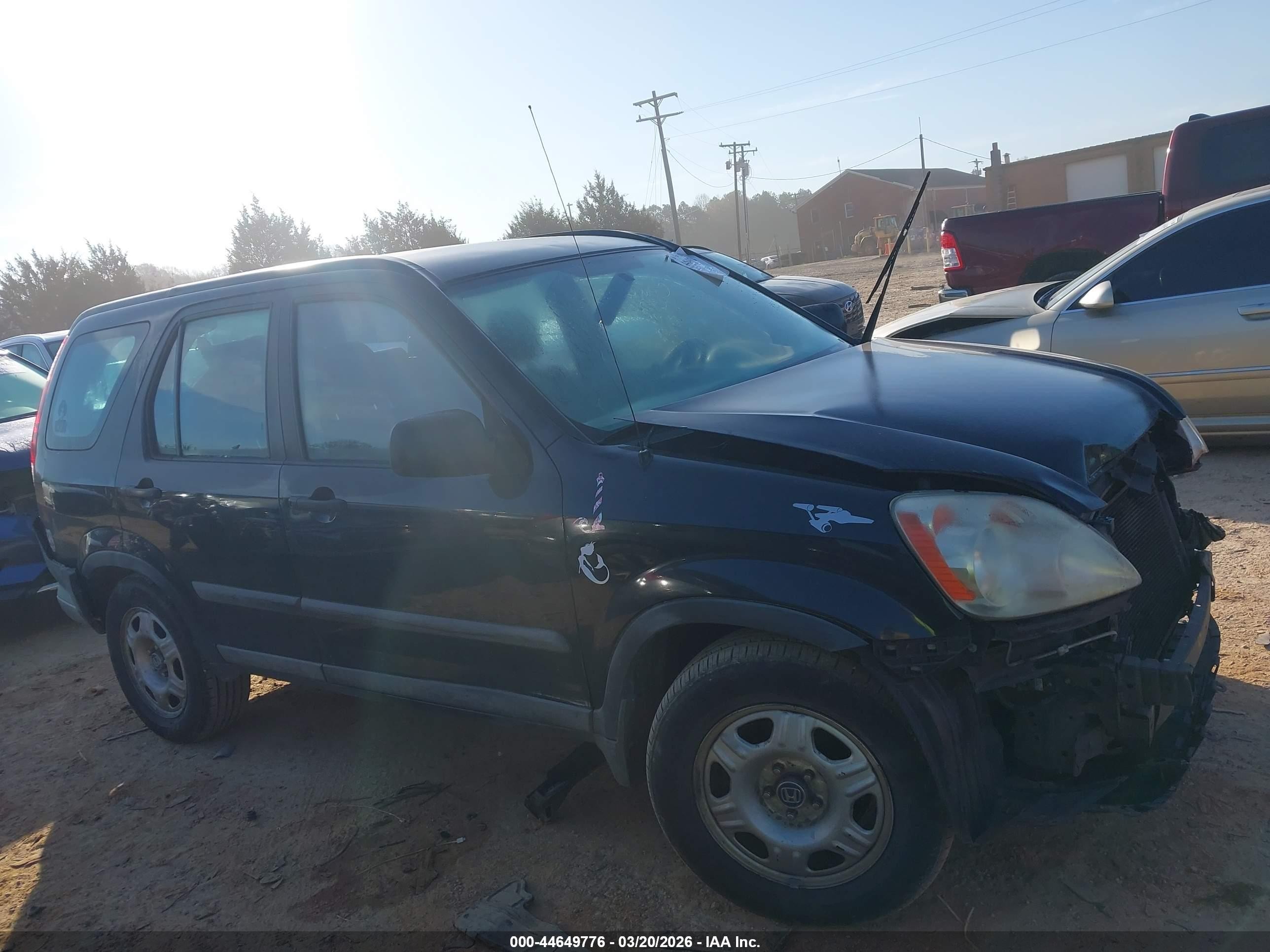 2005 Honda Cr-v Lx Black vin: SHSRD78535U304865