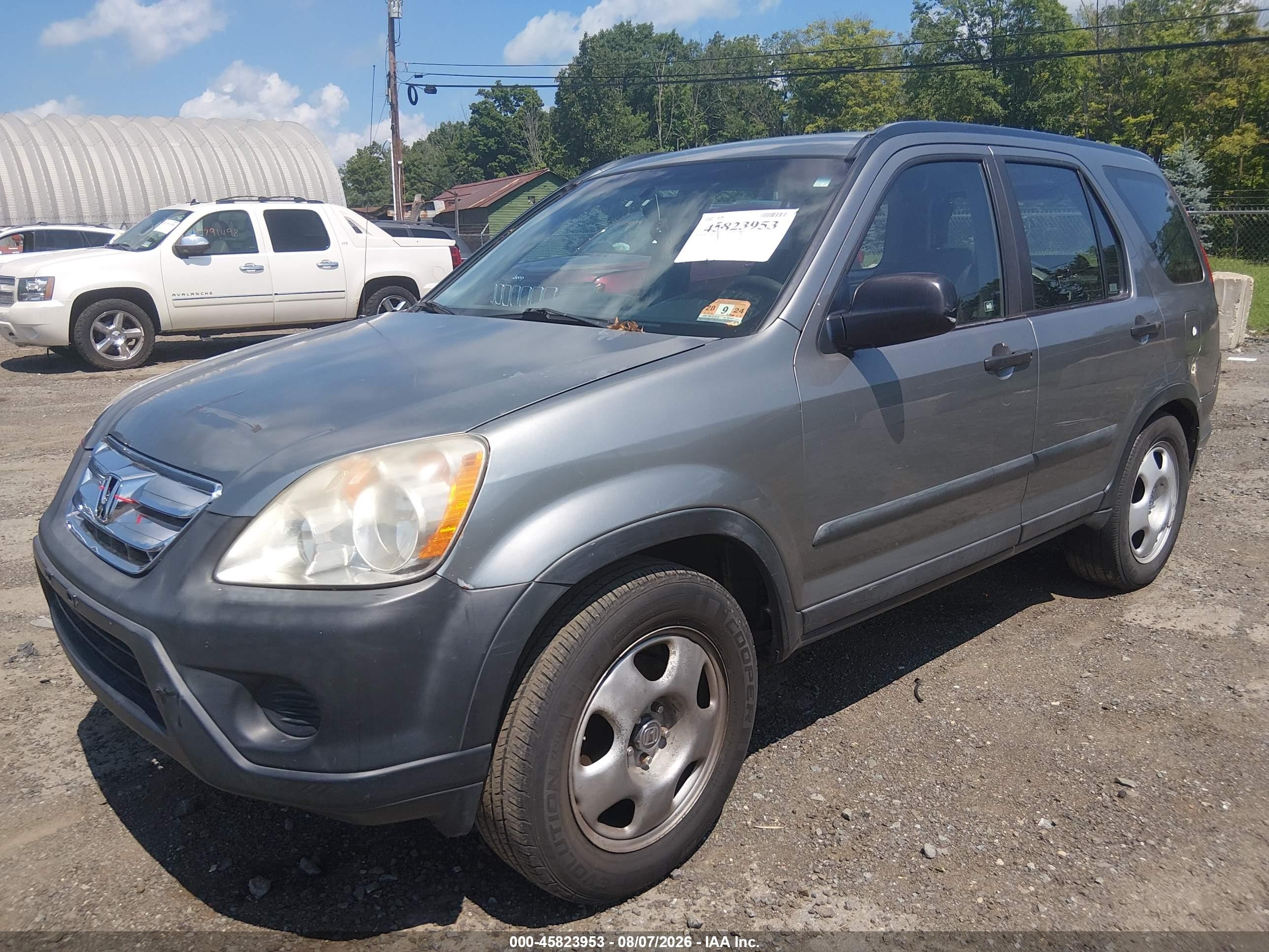 2005 Honda Cr-v Lx Silver vin: SHSRD78535U335713