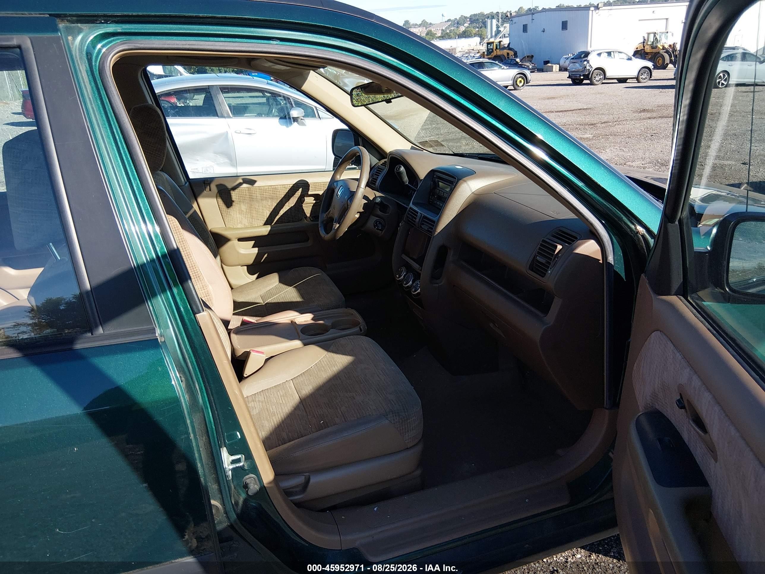 2004 Honda Cr-v Lx Green vin: SHSRD78554U238818