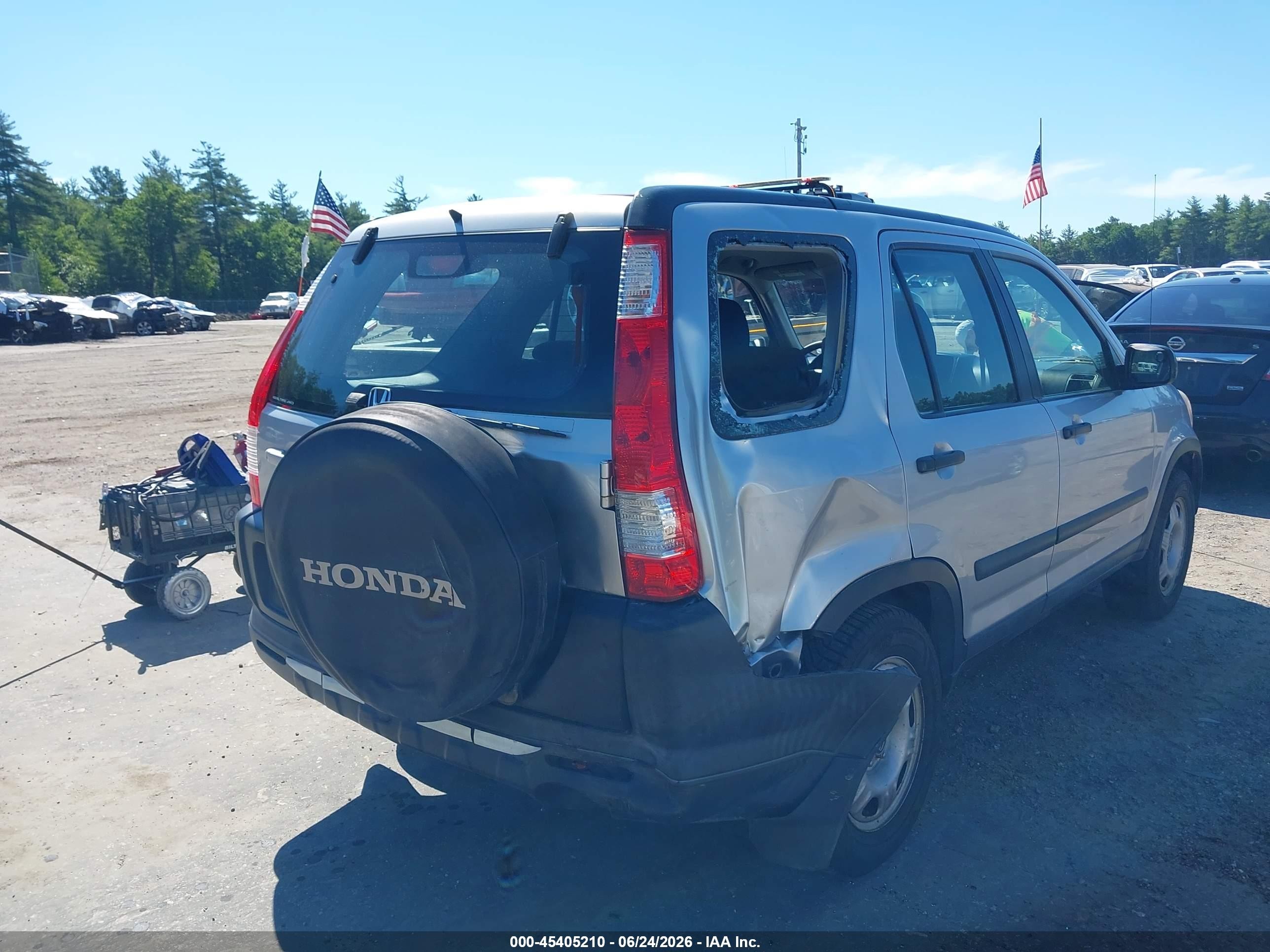 2006 Honda Cr-v Lx Silver vin: SHSRD78556U416309