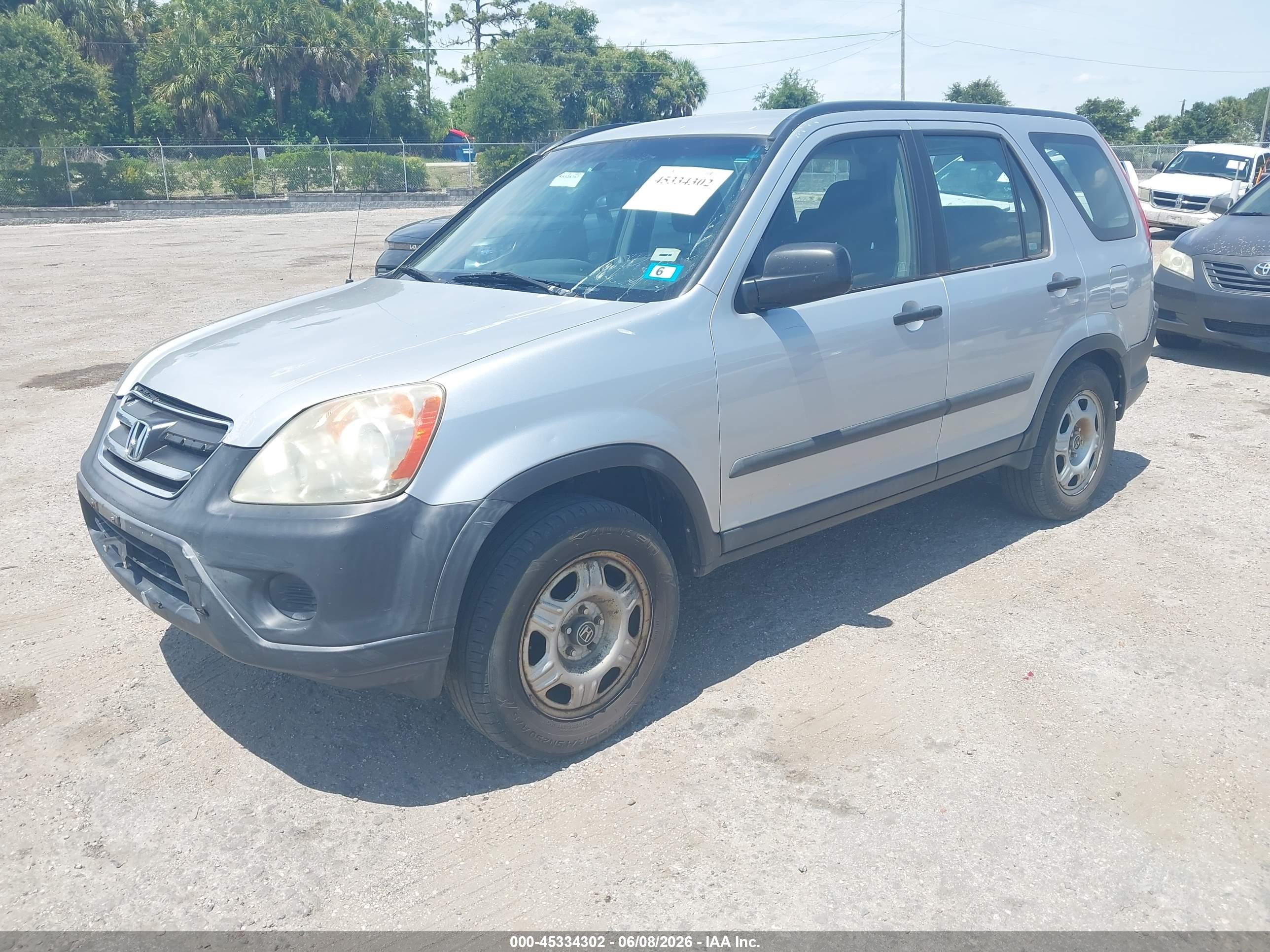 2005 Honda Cr-v Lx Silver vin: SHSRD78575U317165