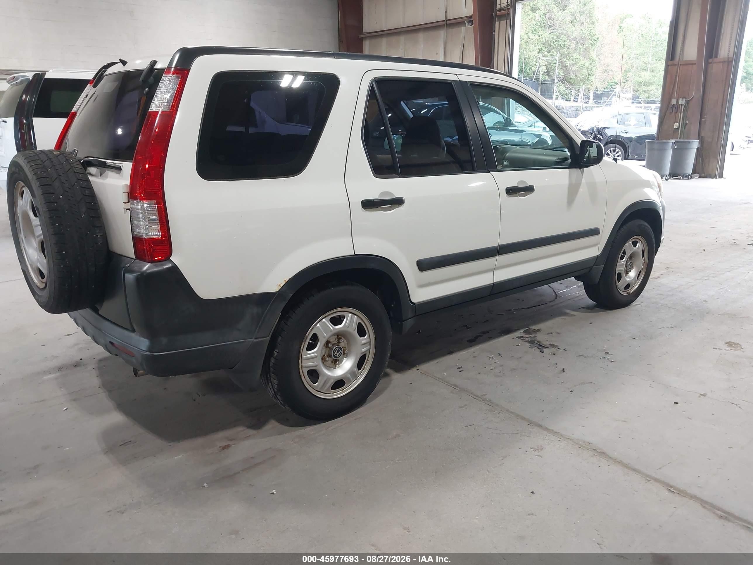 2006 Honda Cr-v Lx White vin: SHSRD78586U401934