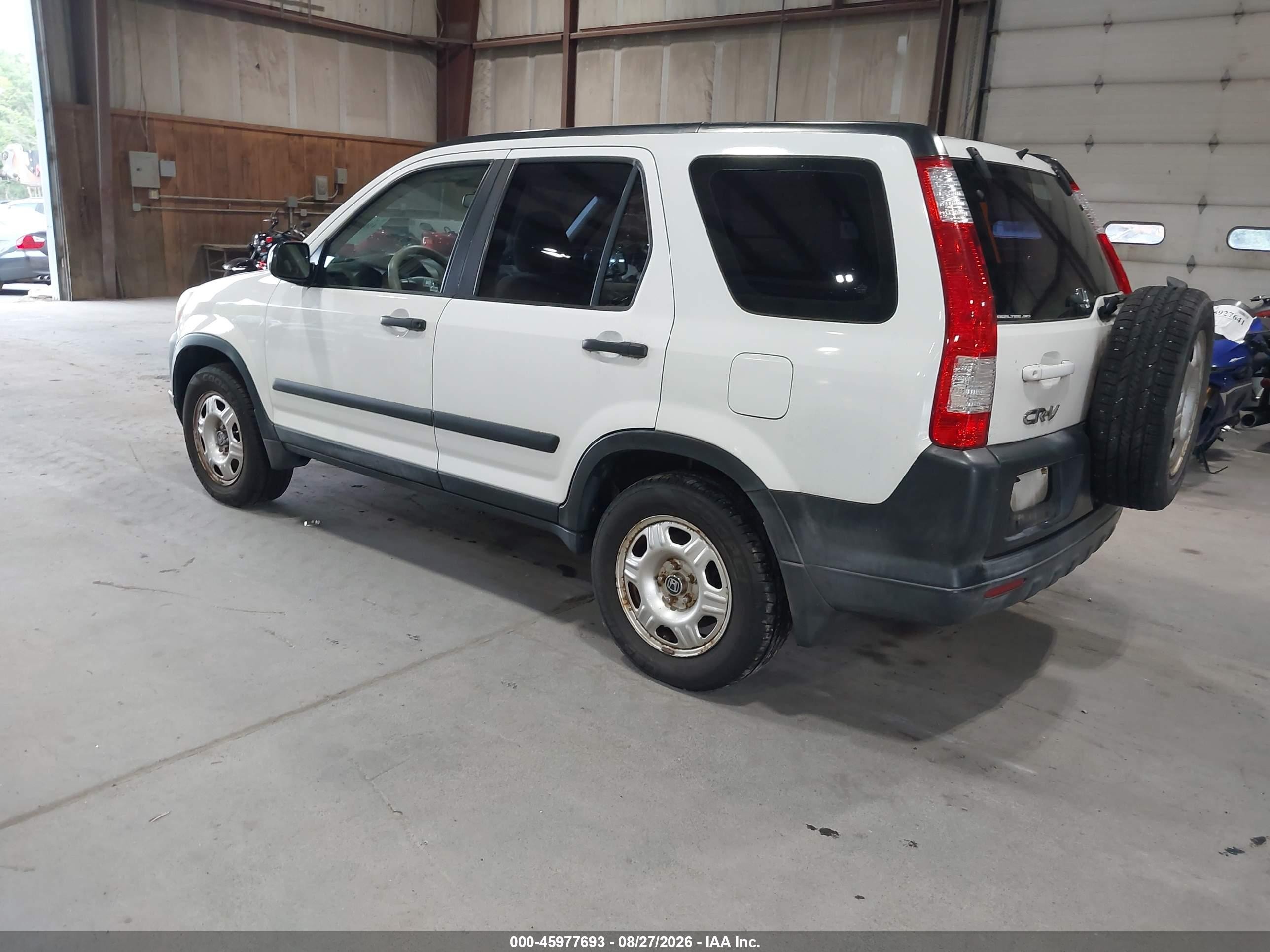 2006 Honda Cr-v Lx White vin: SHSRD78586U401934