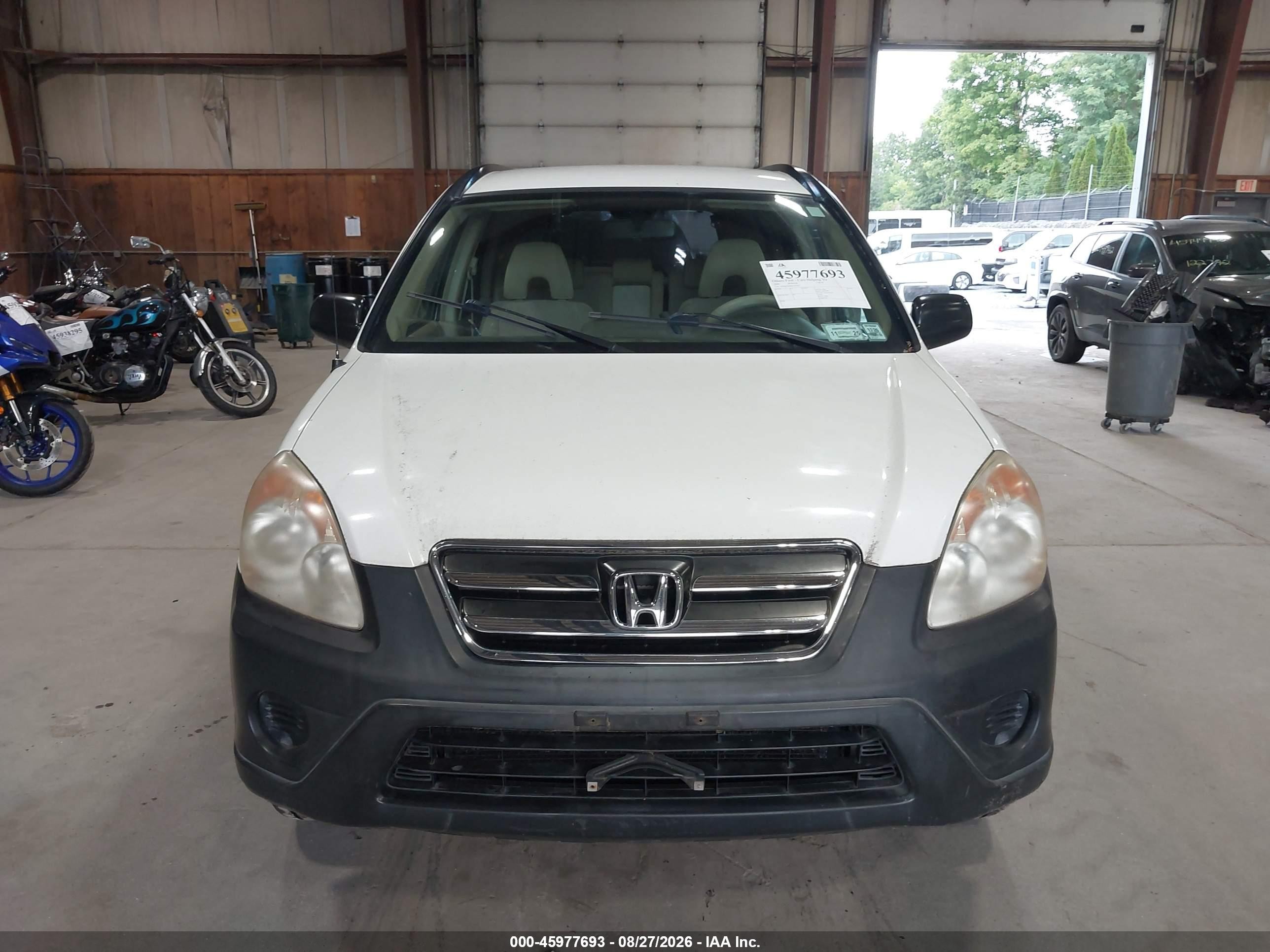 2006 Honda Cr-v Lx White vin: SHSRD78586U401934