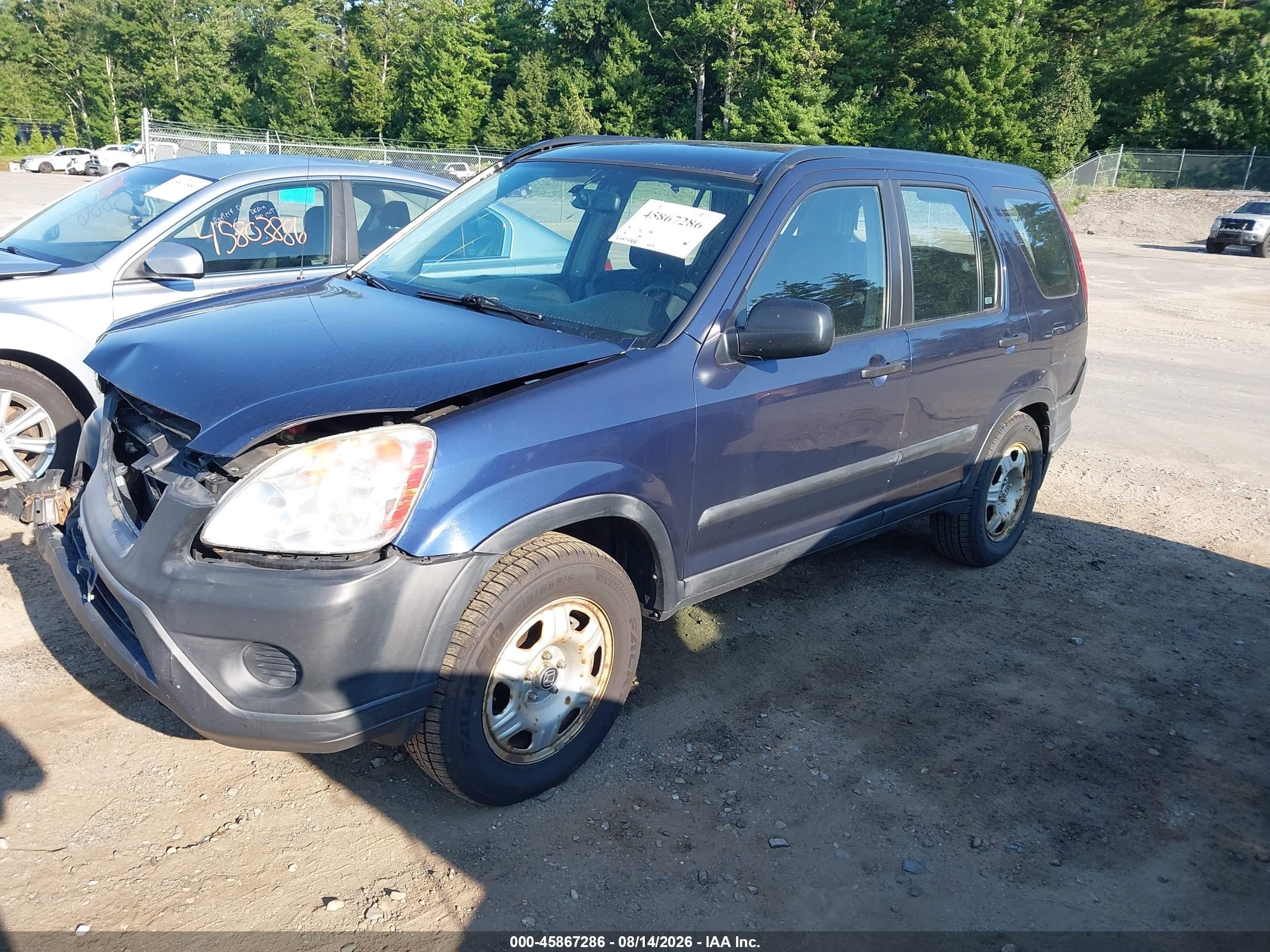 2006 Honda Cr-v Lx Blue vin: SHSRD78586U442662