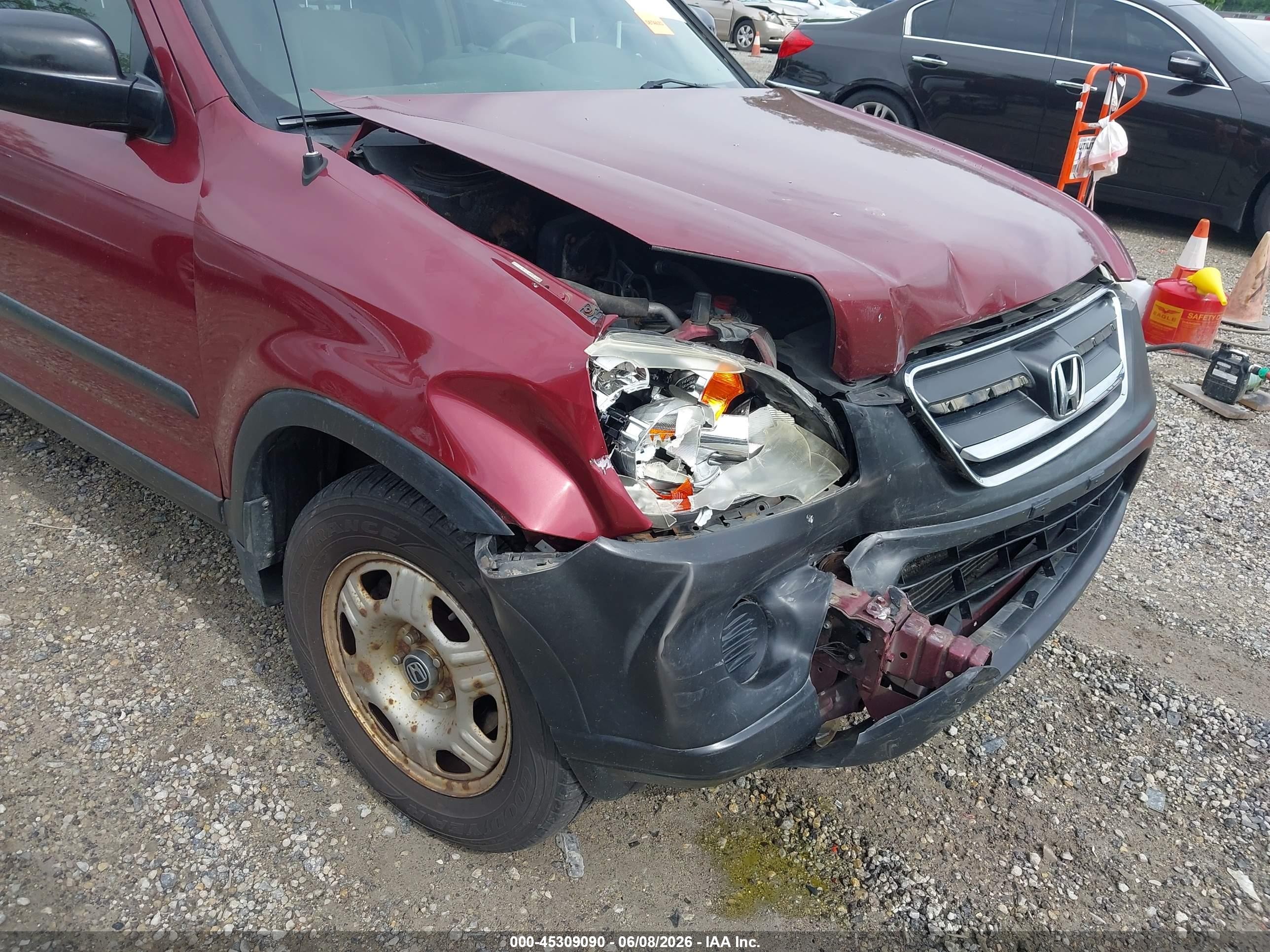 2006 Honda Cr-v Lx Maroon vin: SHSRD78596U439592