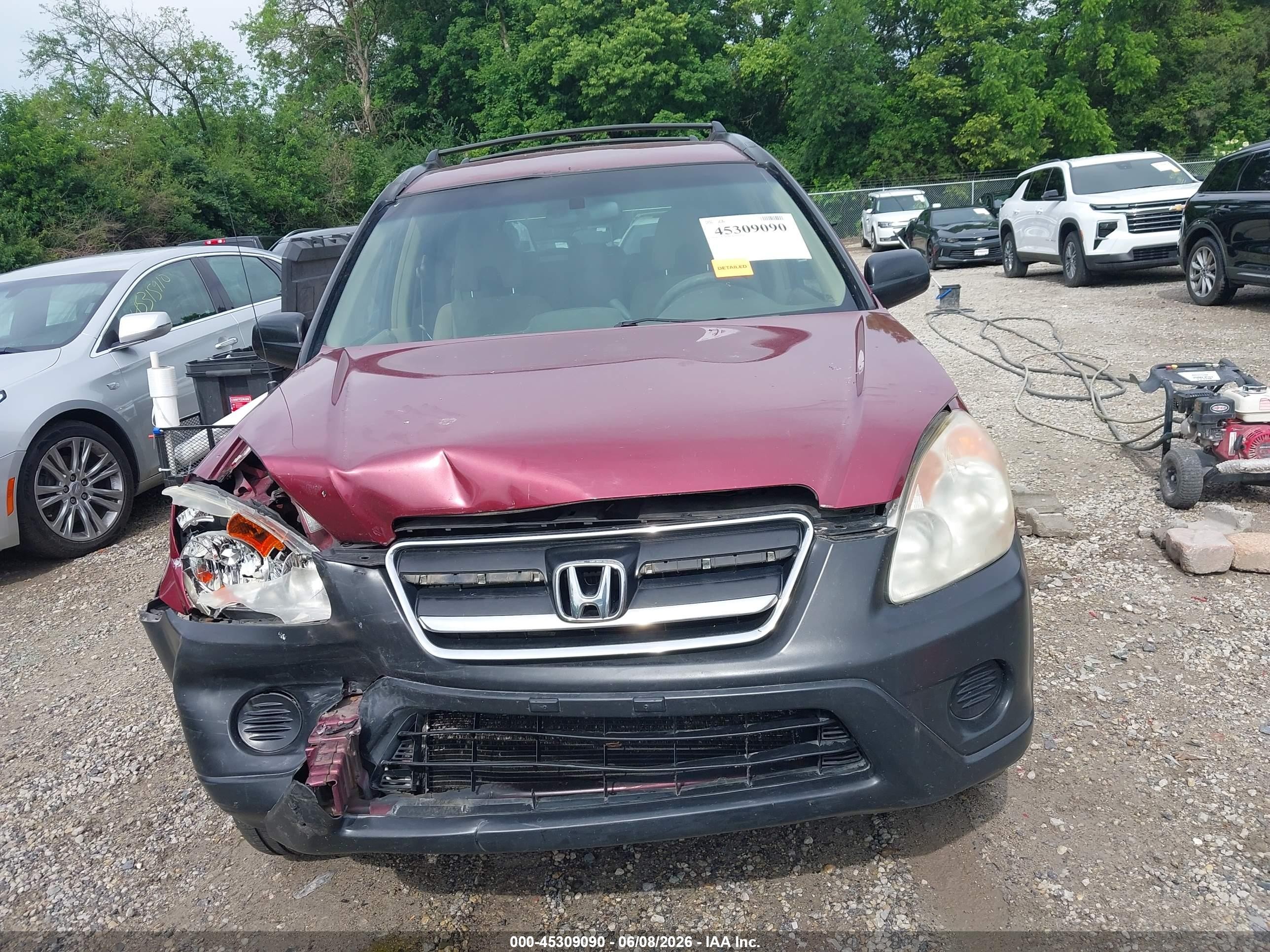 2006 Honda Cr-v Lx Maroon vin: SHSRD78596U439592