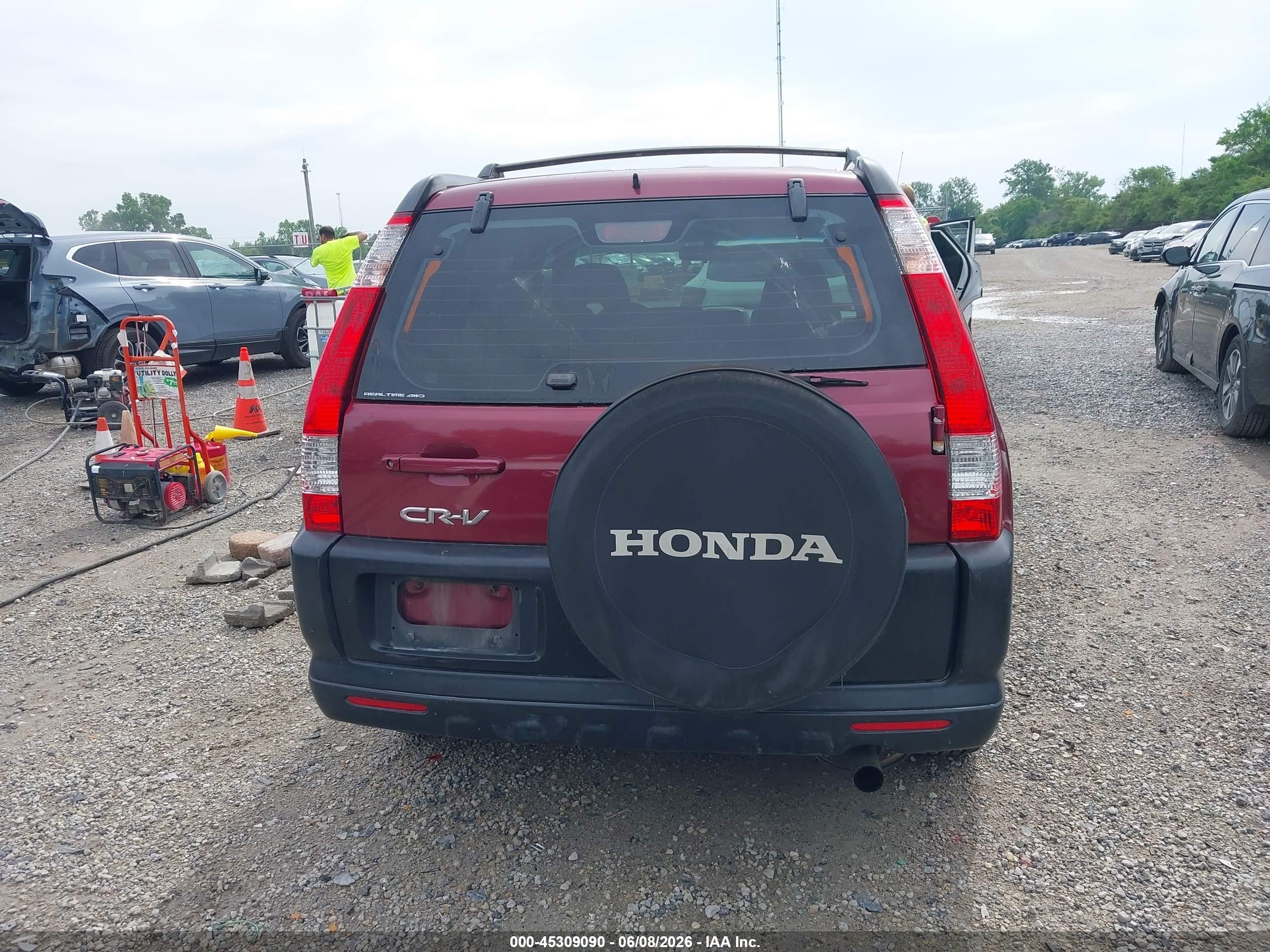 2006 Honda Cr-v Lx Maroon vin: SHSRD78596U439592