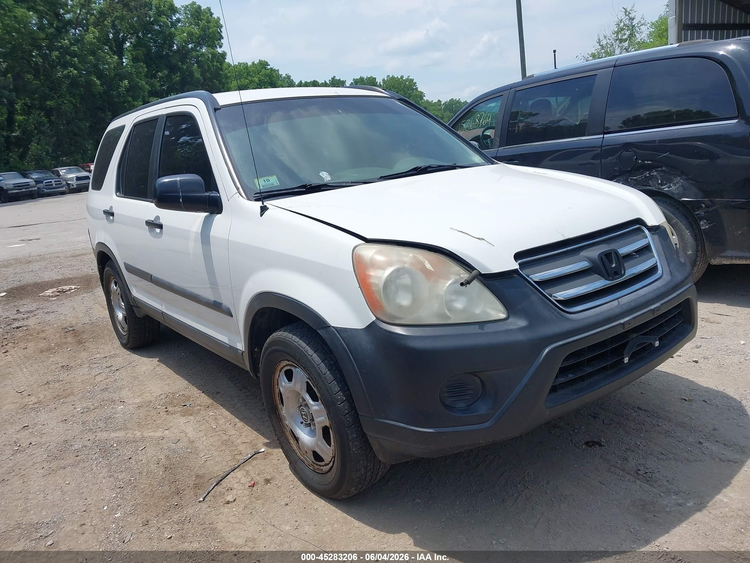 2006 Honda Cr-v Lx White vin: SHSRD78596U439611