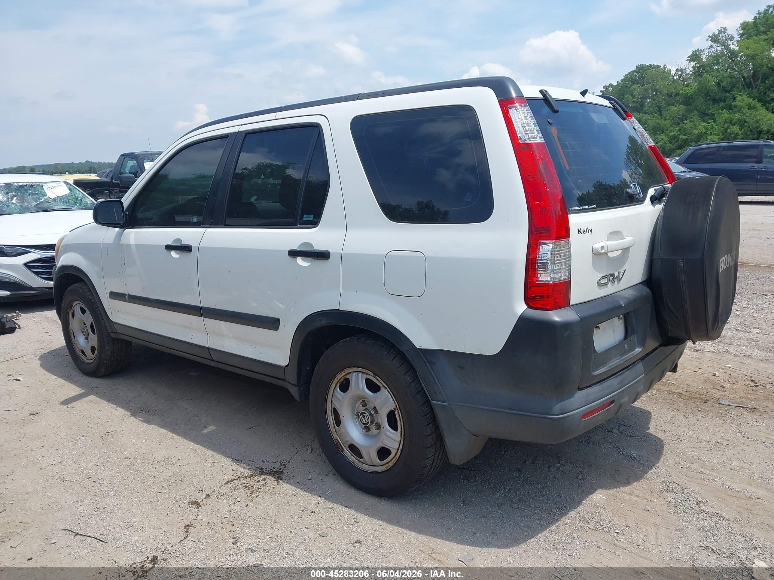 2006 Honda Cr-v Lx White vin: SHSRD78596U439611