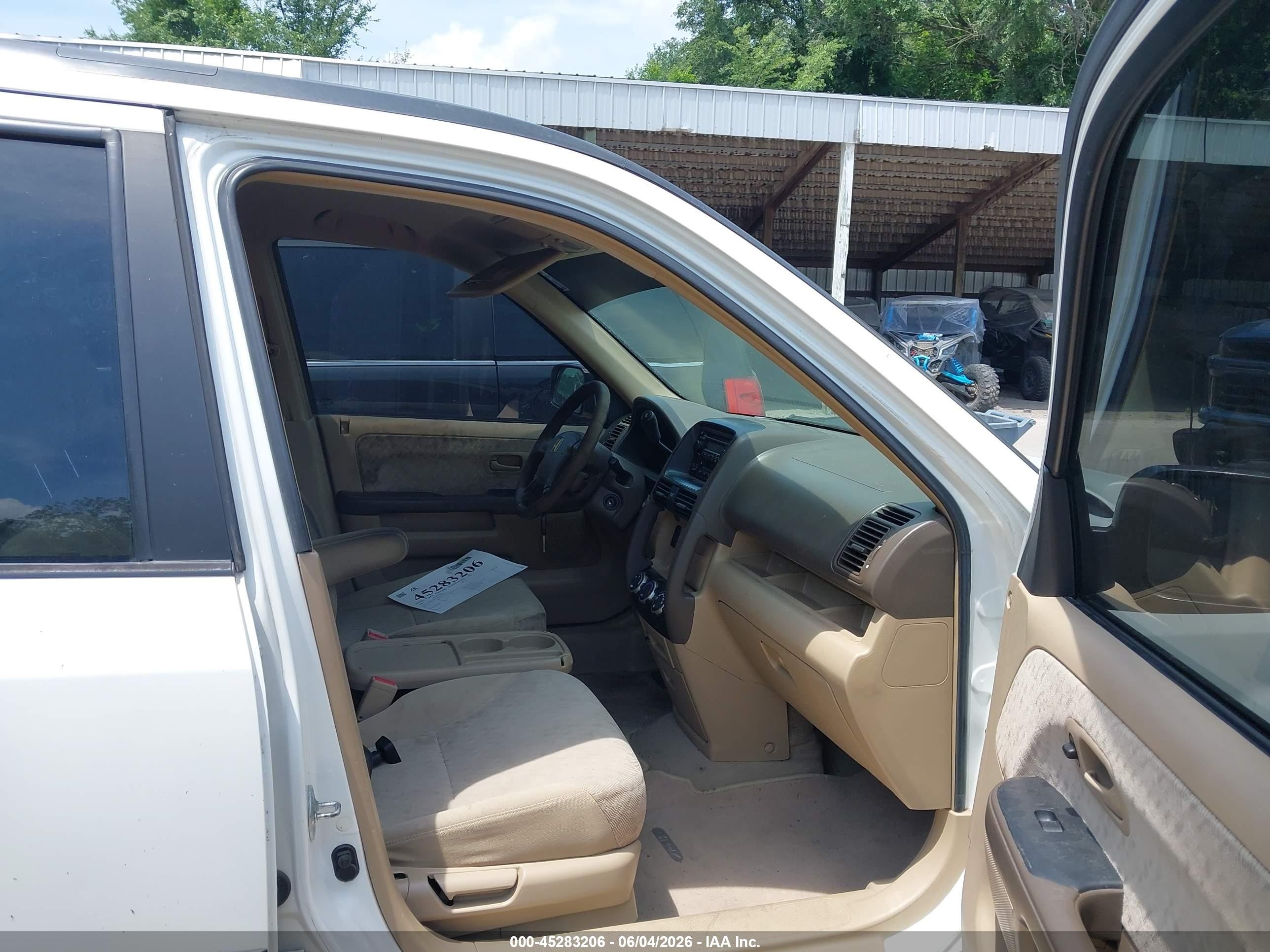 2006 Honda Cr-v Lx White vin: SHSRD78596U439611