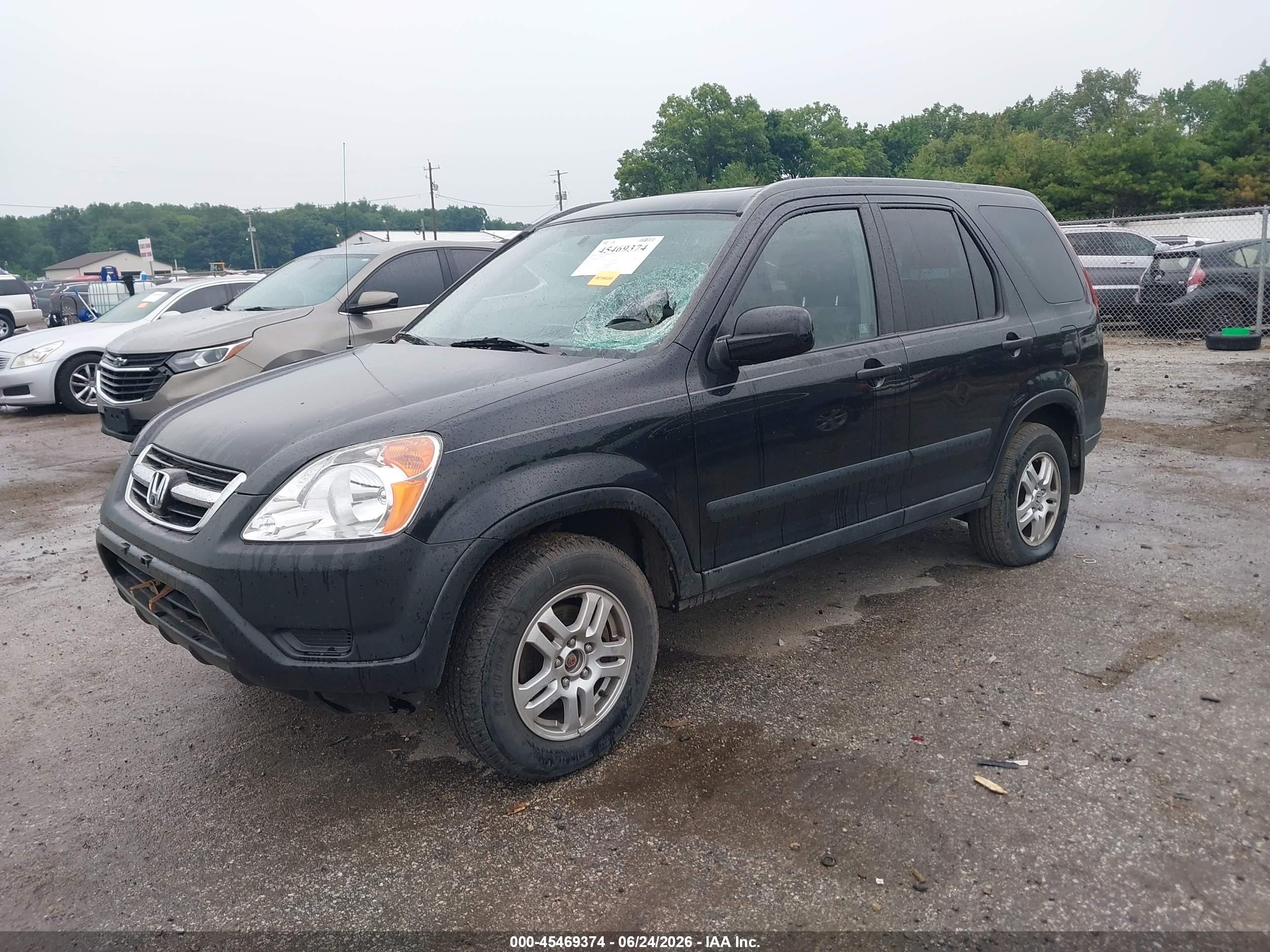 2003 Honda Cr-v Ex Black vin: SHSRD78803U139669