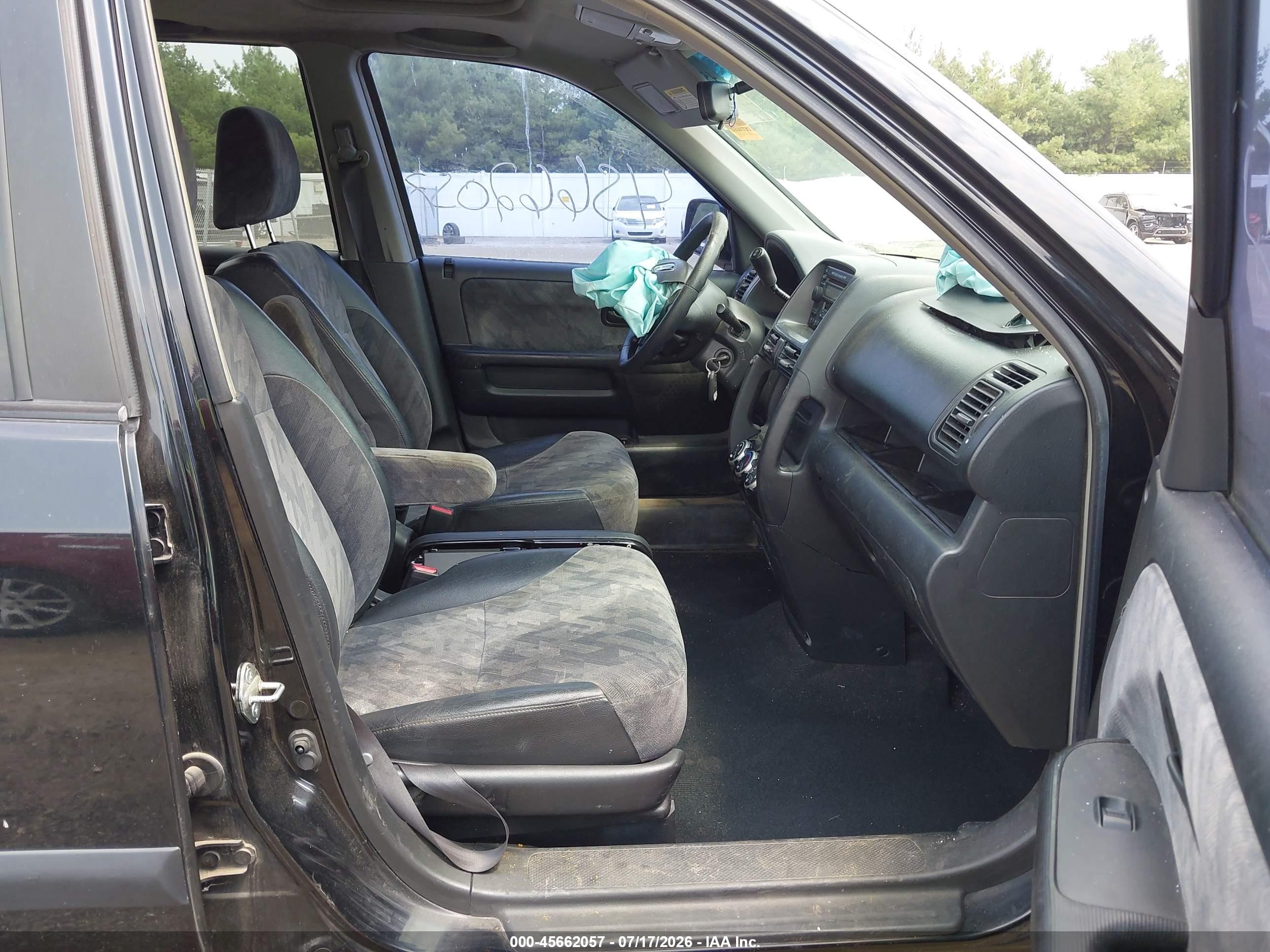 2003 Honda Cr-v Ex Black vin: SHSRD78803U156052