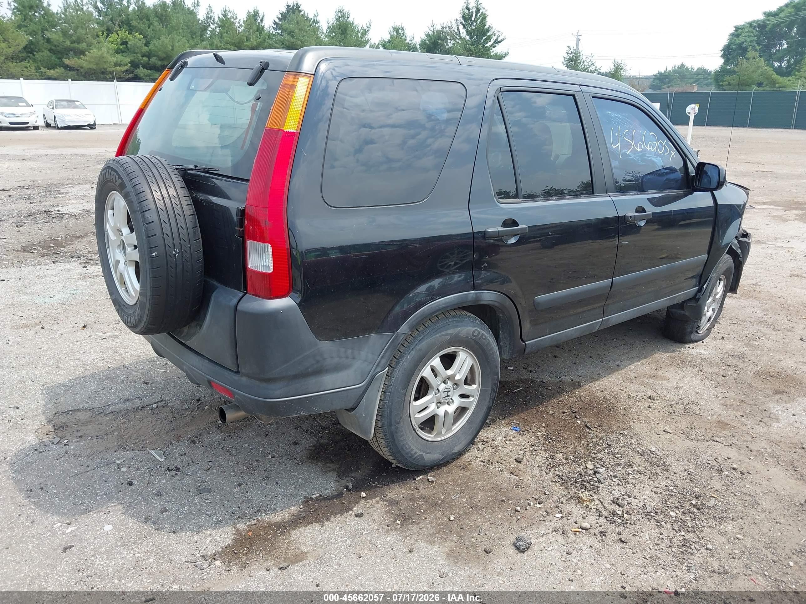 2003 Honda Cr-v Ex Black vin: SHSRD78803U156052