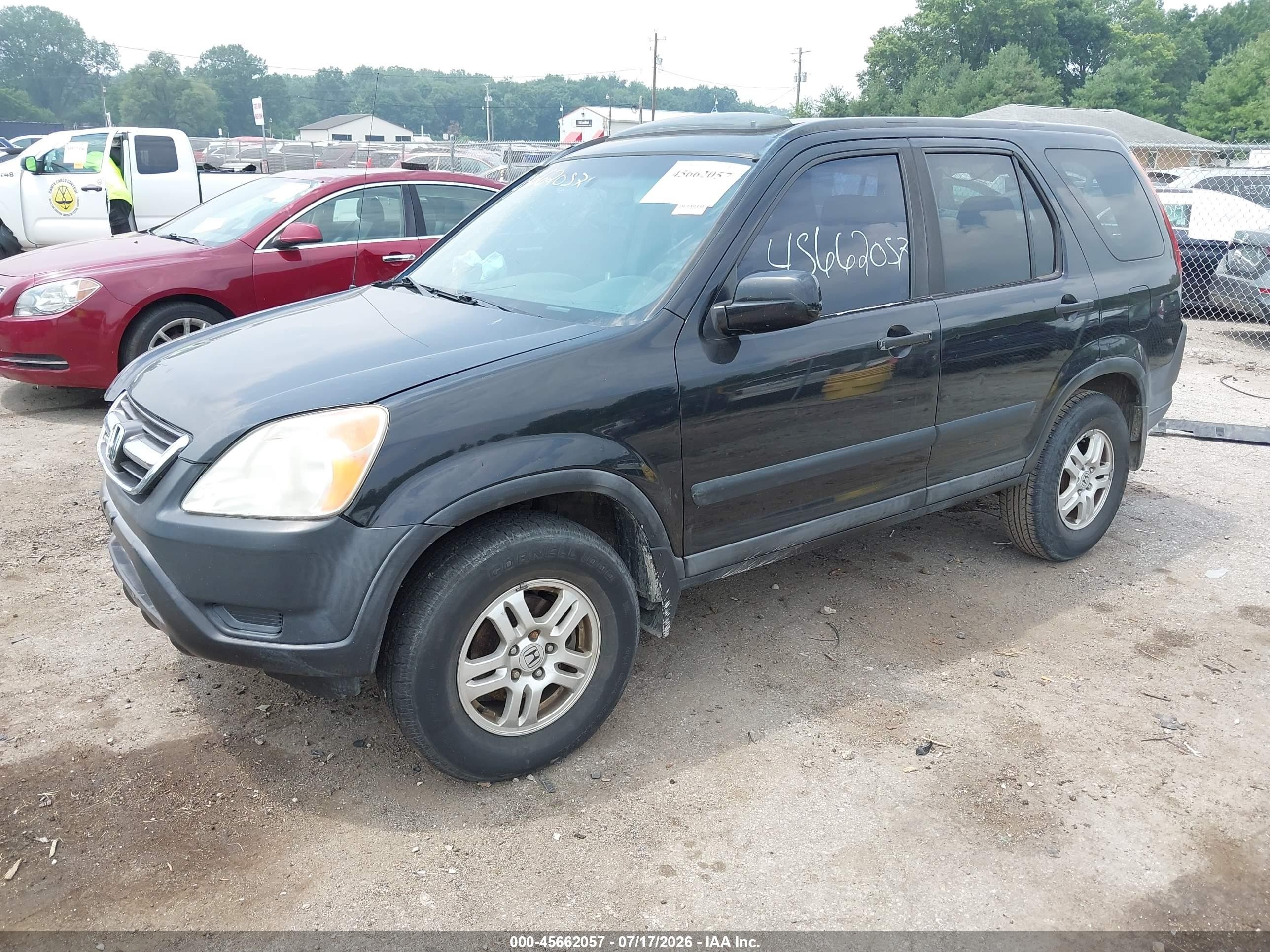 2003 Honda Cr-v Ex Black vin: SHSRD78803U156052
