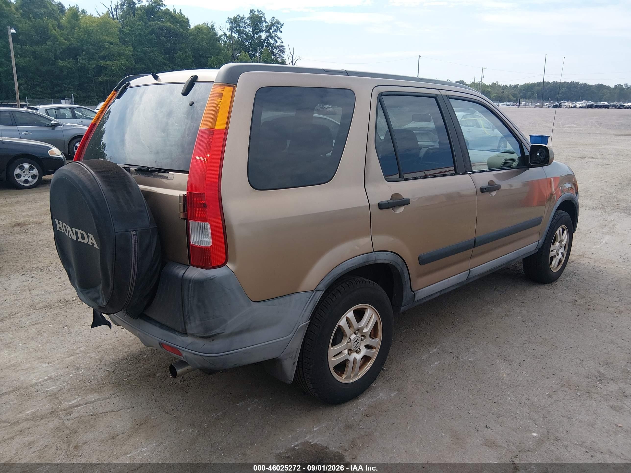 2004 Honda Cr-v Ex Brown vin: SHSRD78804U221886