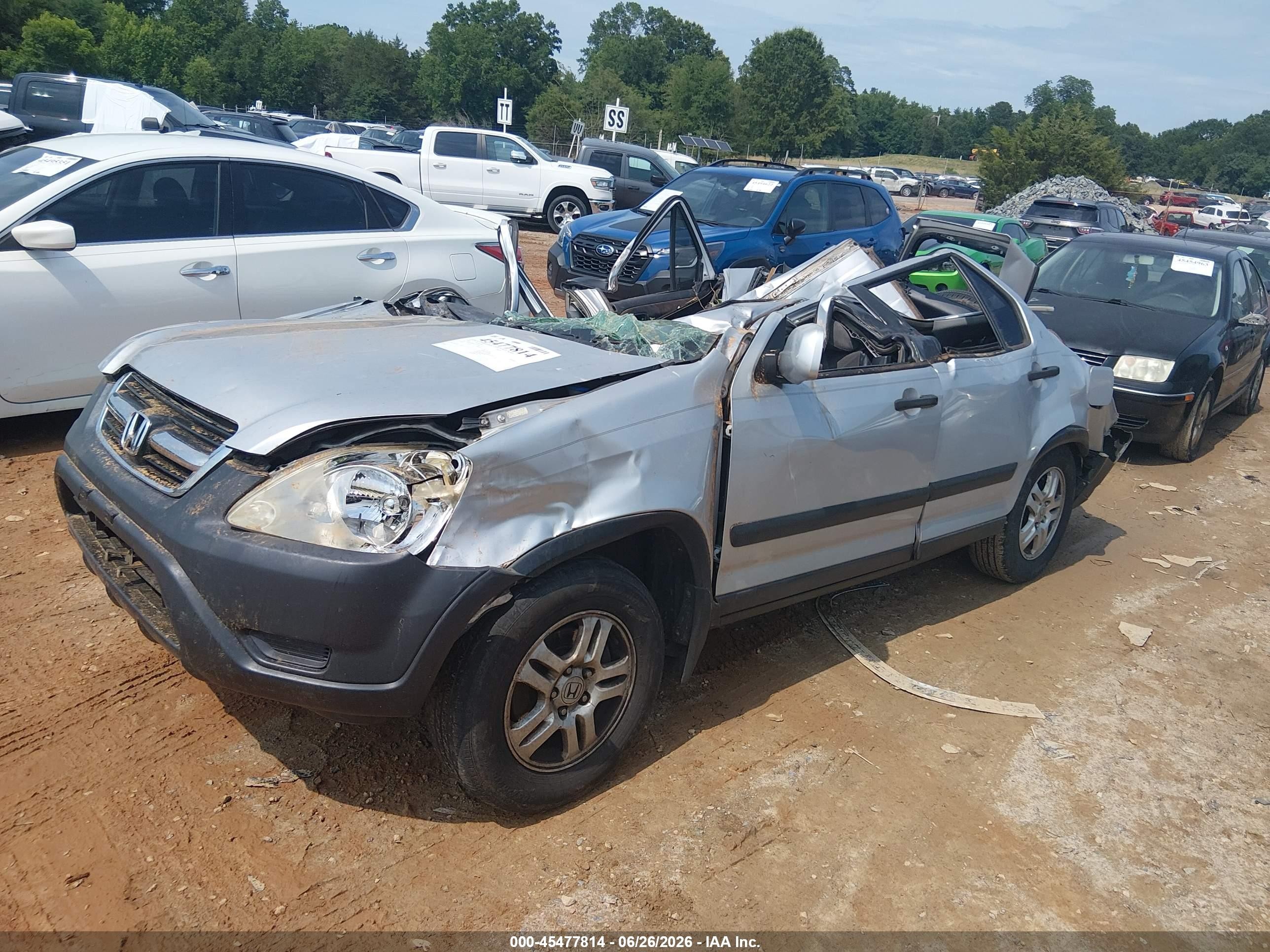 2004 Honda Cr-v Ex Silver vin: SHSRD78804U222889