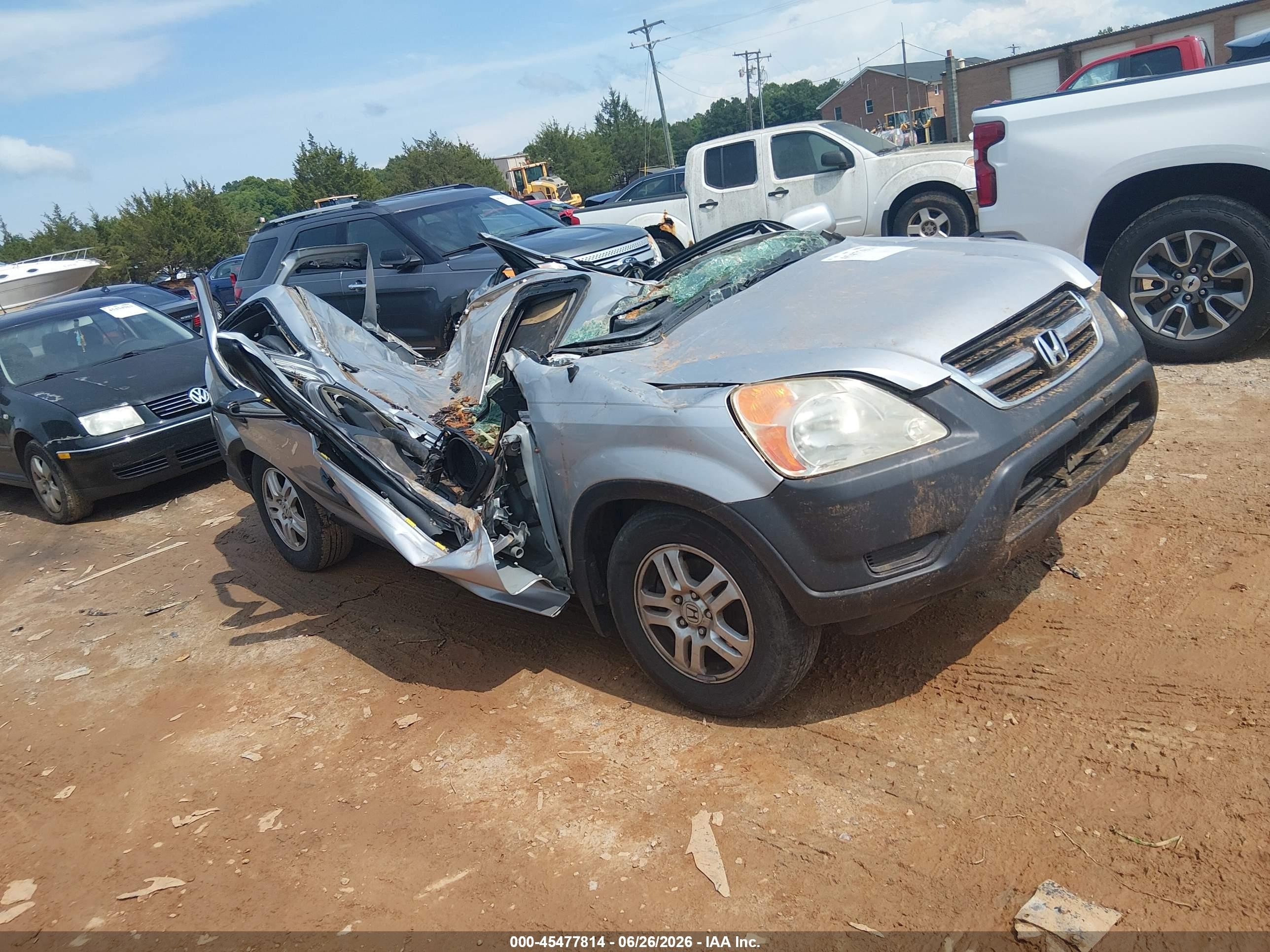 2004 Honda Cr-v Ex Silver vin: SHSRD78804U222889