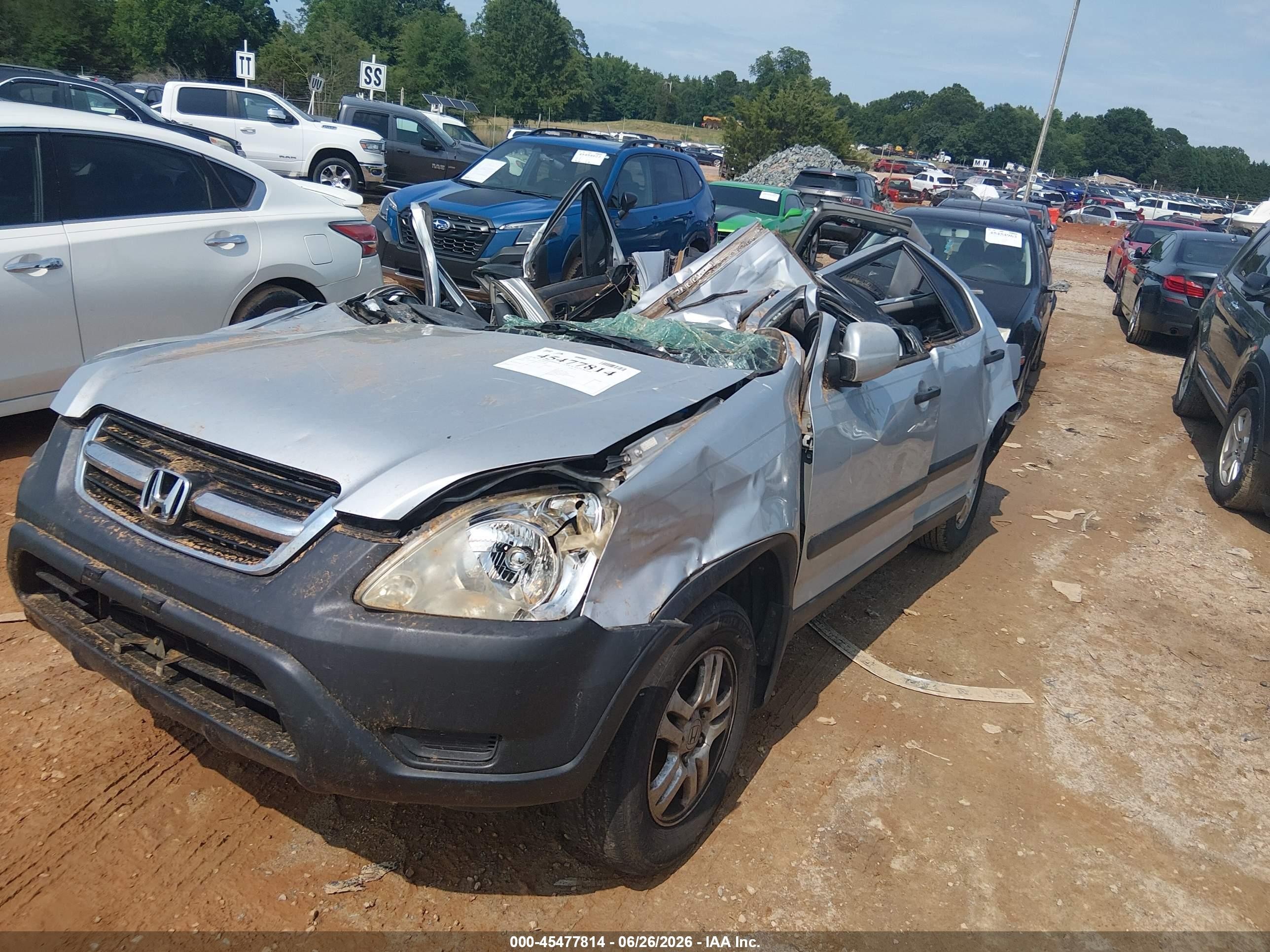 2004 Honda Cr-v Ex Silver vin: SHSRD78804U222889