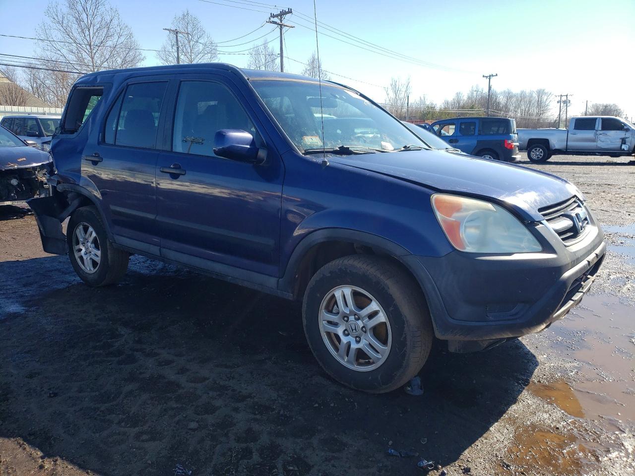 2004 Honda Cr-v Ex Blue vin: SHSRD78804U246979