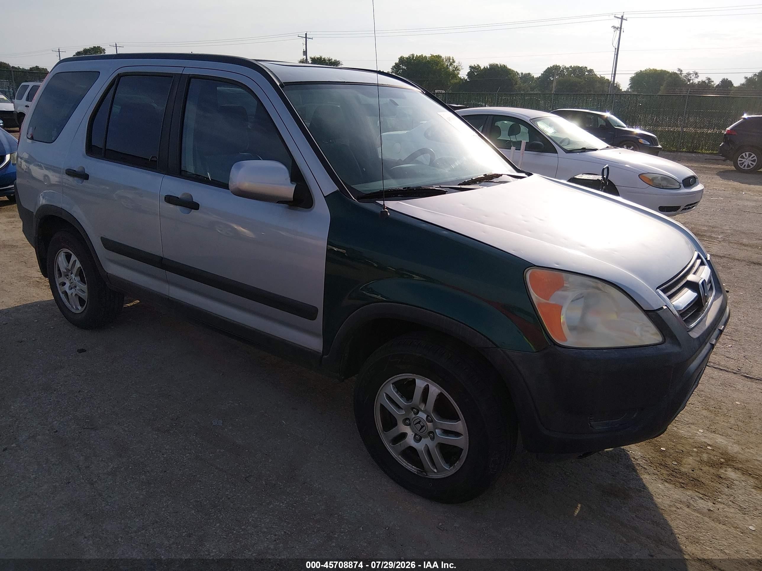 2004 Honda Cr-v Ex Silver vin: SHSRD78804U256086