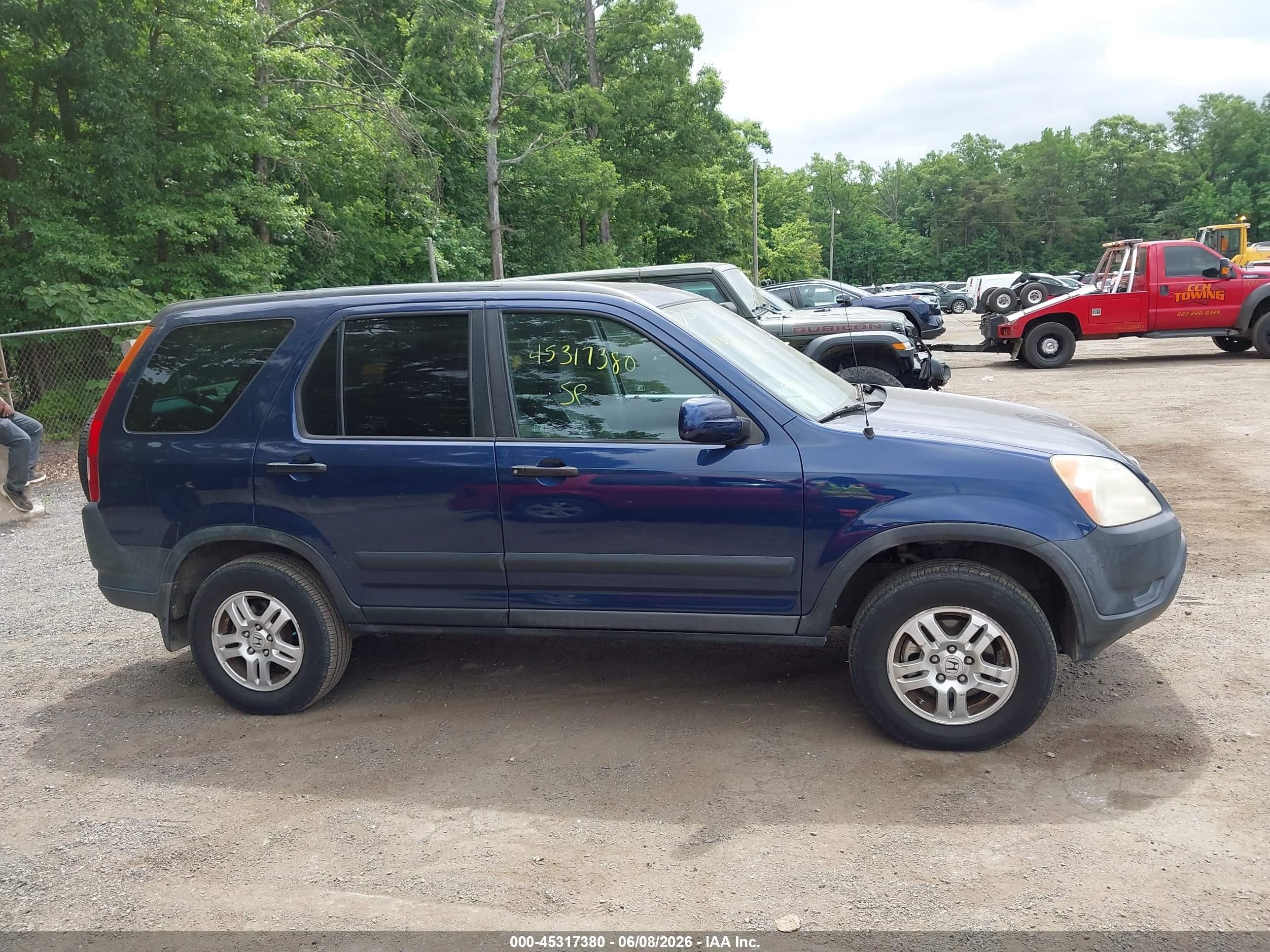 2004 Honda Cr-v Ex Blue vin: SHSRD78804U257951