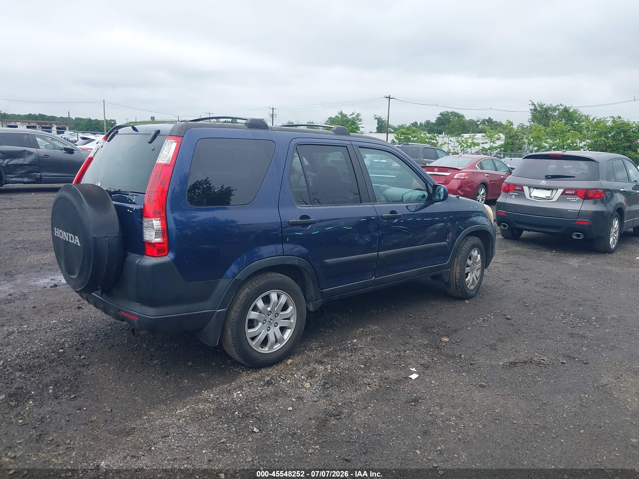 2005 Honda Cr-v Ex Blue vin: SHSRD78805U302517