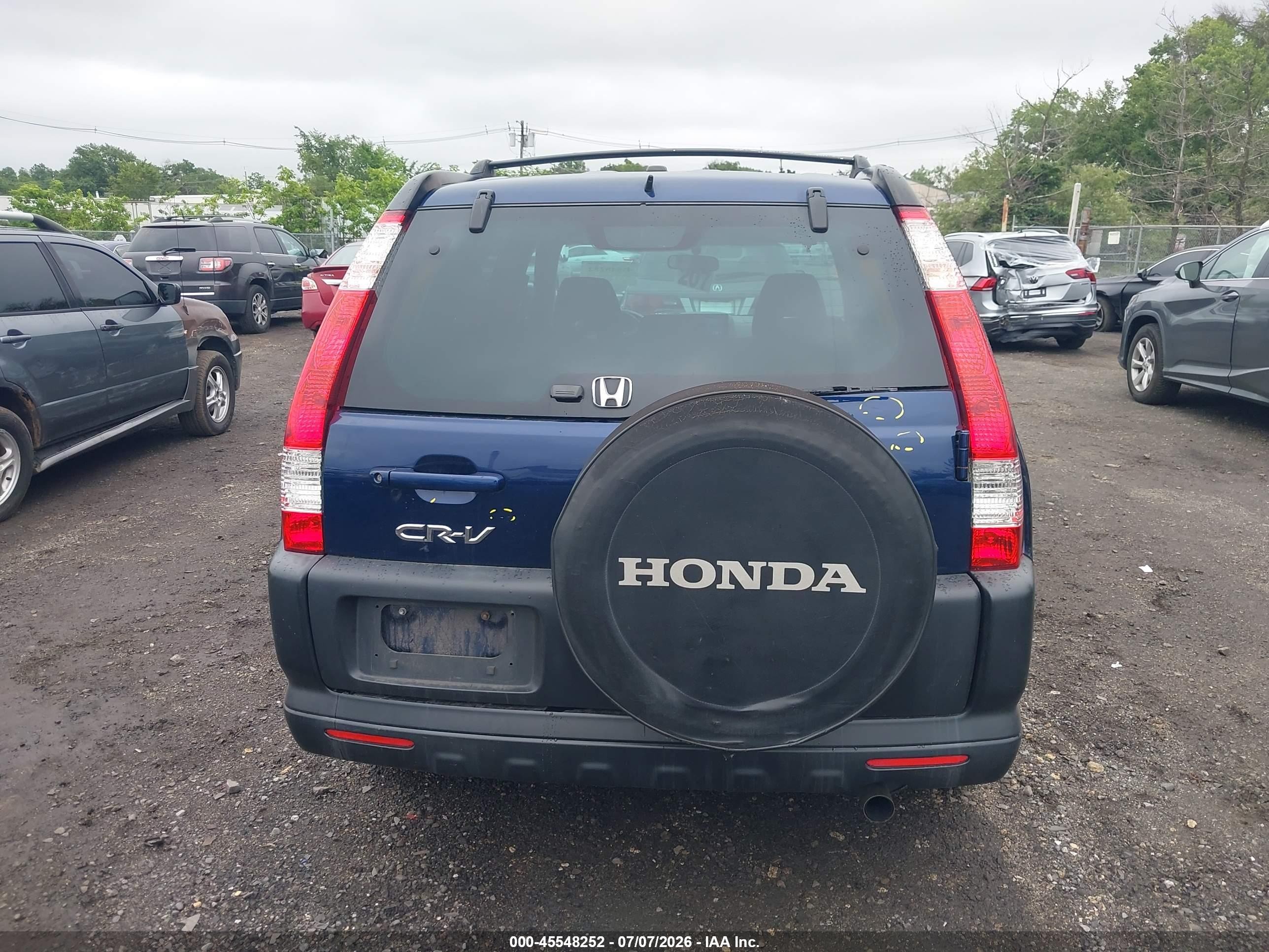 2005 Honda Cr-v Ex Blue vin: SHSRD78805U302517